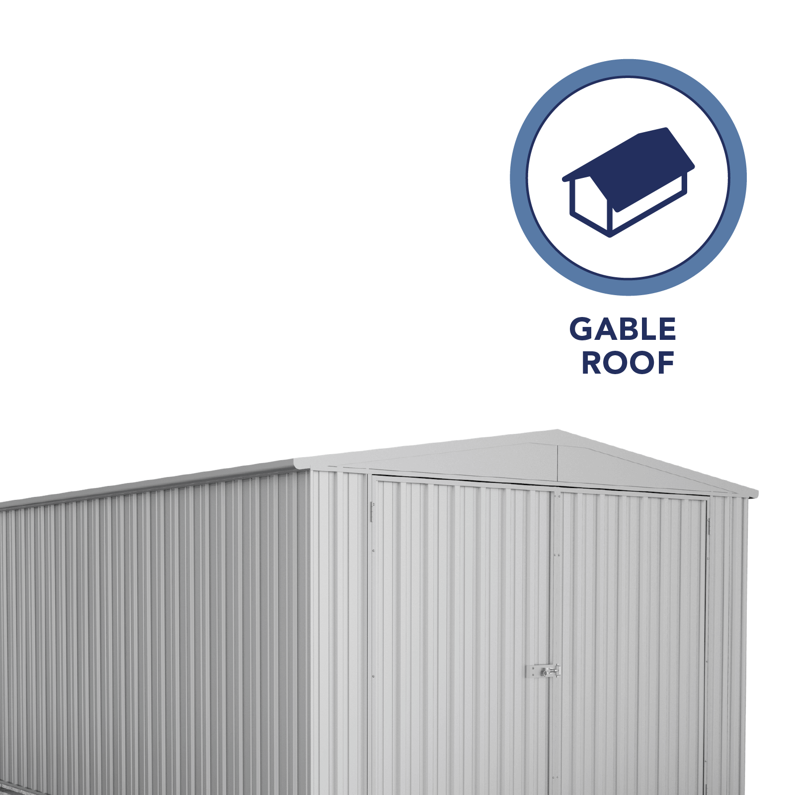 3.00mW x 5.96mD x 2.06mH Garden Shed Utility Double Door Zincalume