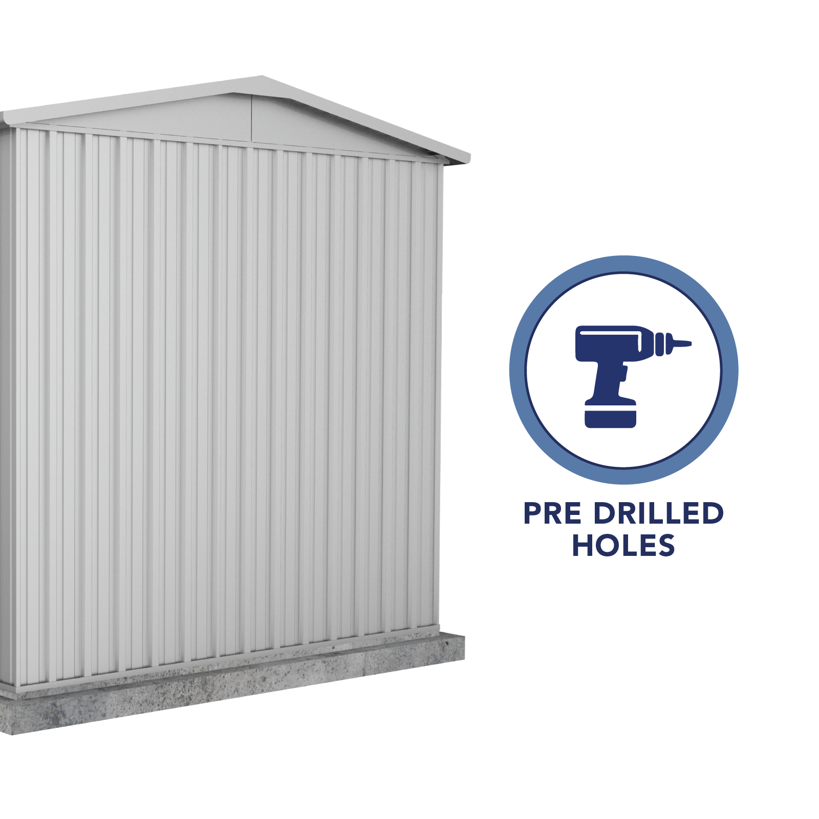 4.48mW x 2.26mD x 2.21mH Garden Shed Highlander Double Door Zincalume