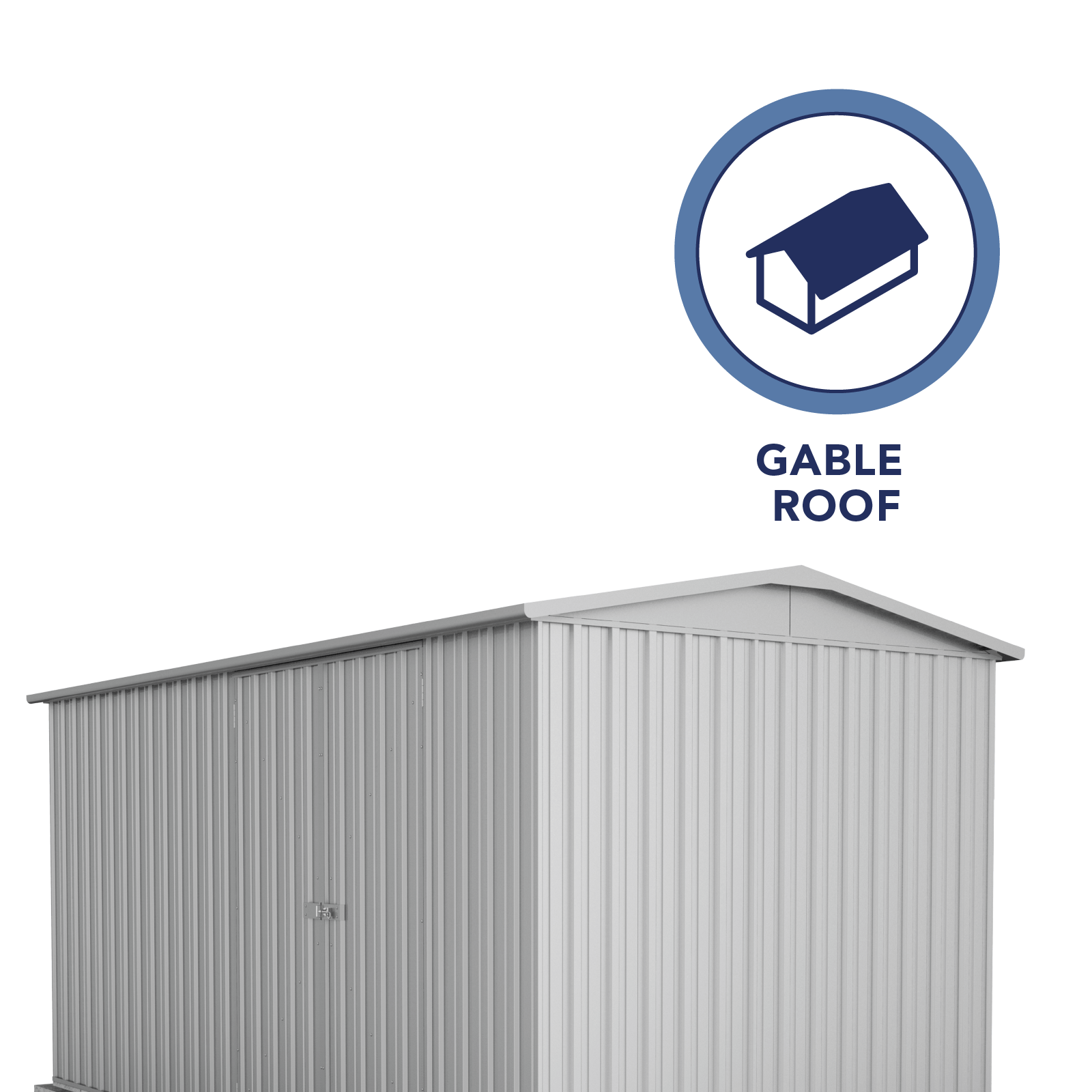 4.48mW x 2.26mD x 2.21mH Garden Shed Highlander Double Door Zincalume