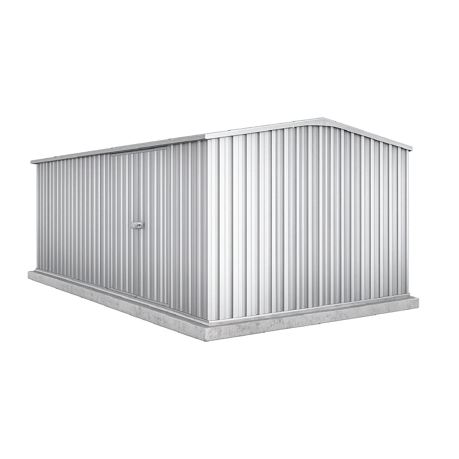 4.48mW x 2.26mD x 2.00mH Garden Shed Workshop Double Door Zincalume