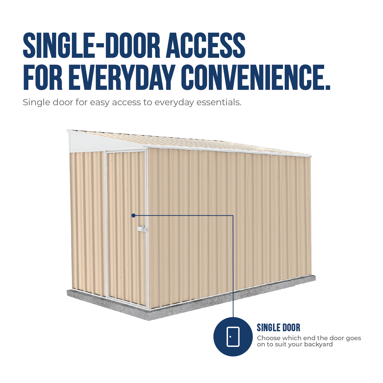 1.52mW x 3.00mD x 2.06mH Garden Shed Narrow Single Door