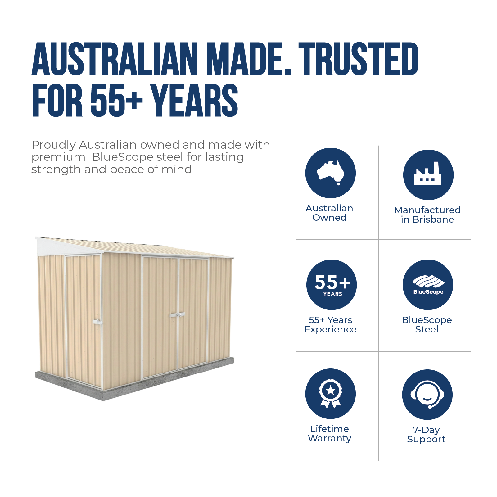 1.52mW x 3.00mD x 2.06mH Garden Shed Narrow Three Door