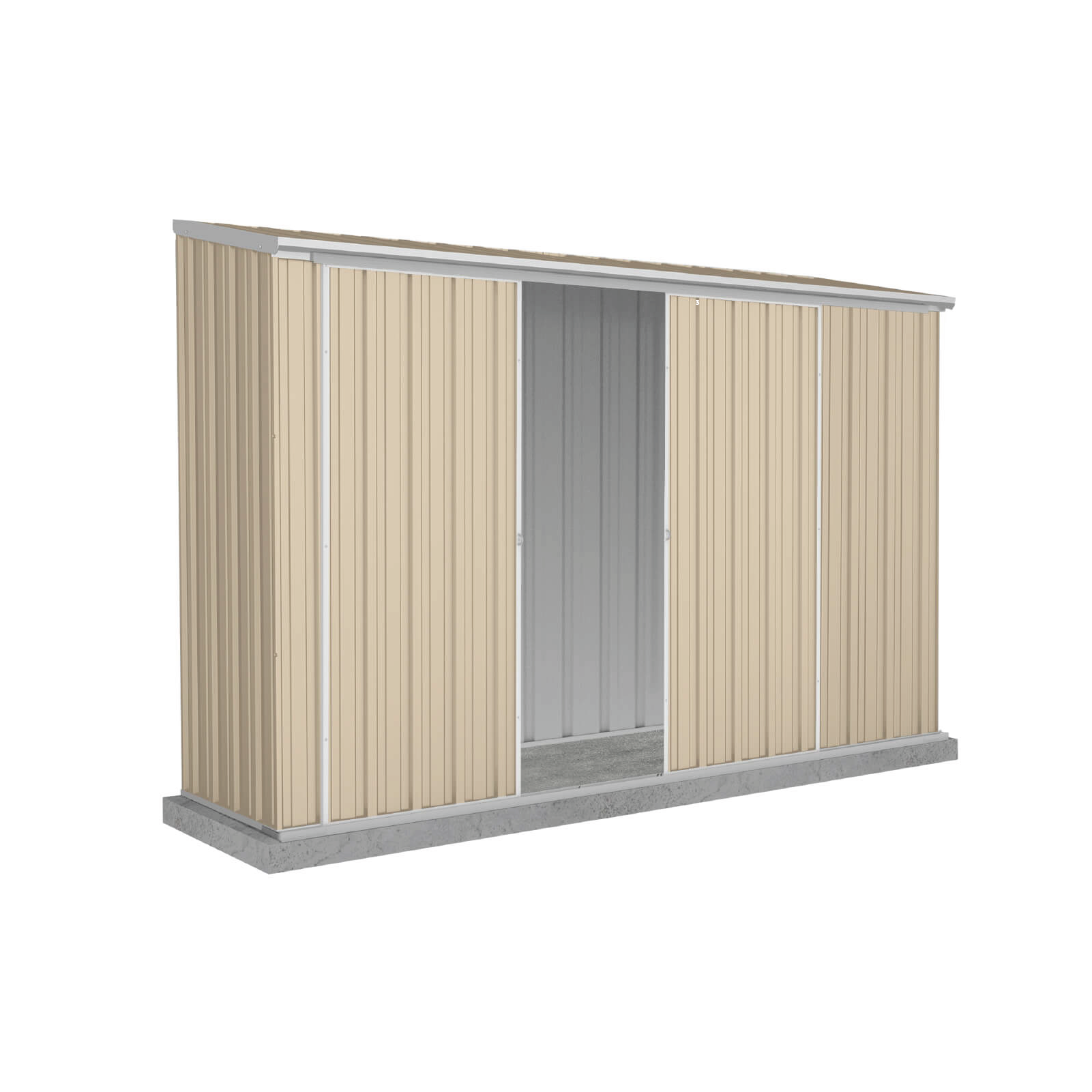 3.00mW x 0.78mD x 1.95mH Garden Shed Ezislider Double Door