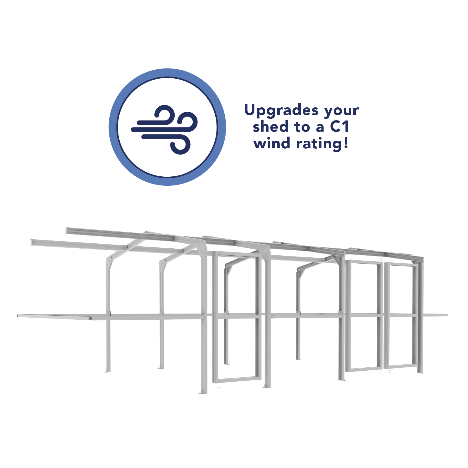 Absco Sheds Workshop & Utility Shed Cyclone Kit | C1 Wind Rating