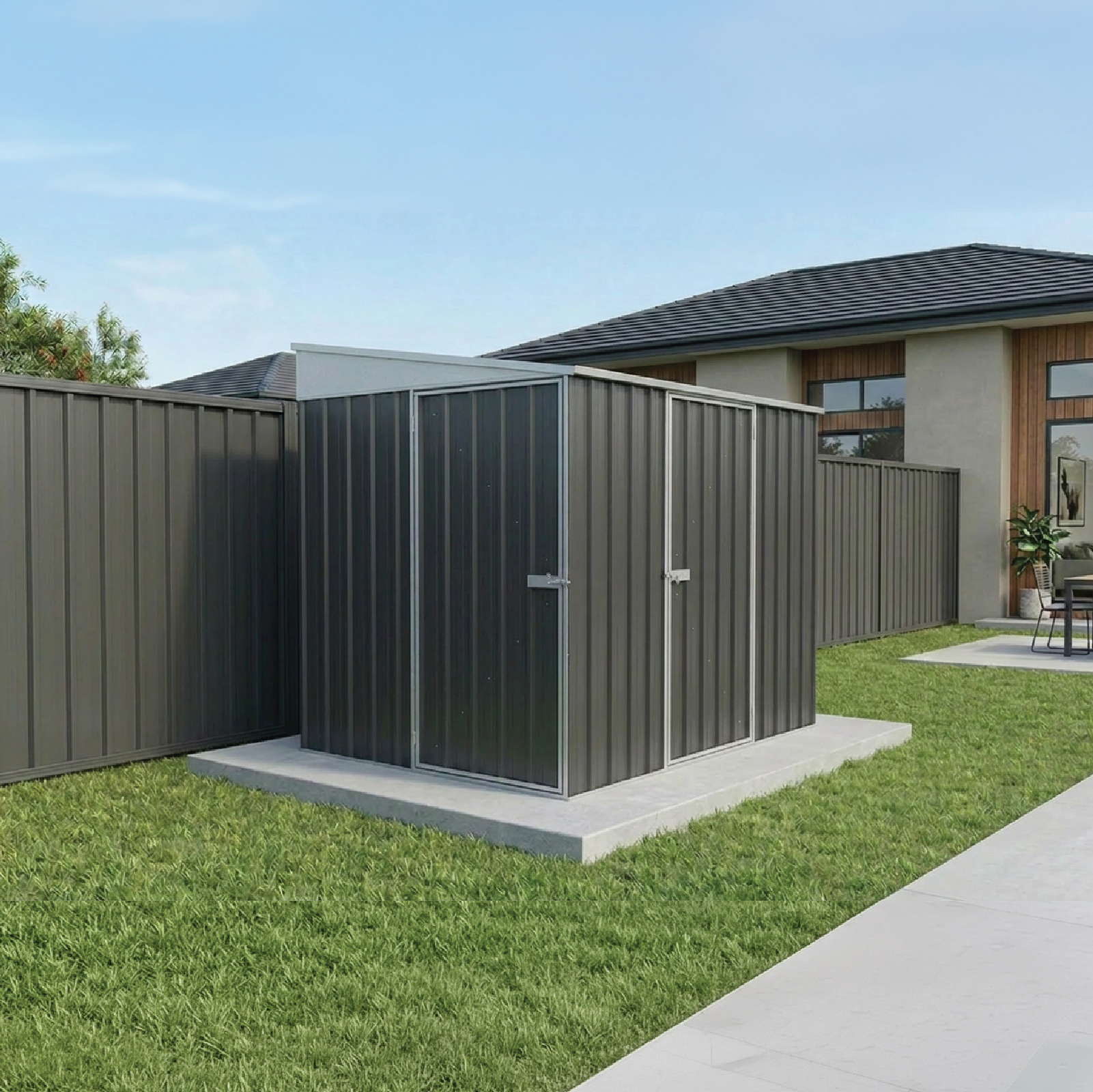 1.52mW x 2.26mD x 2.06mH Garden Shed Narrow Two Door