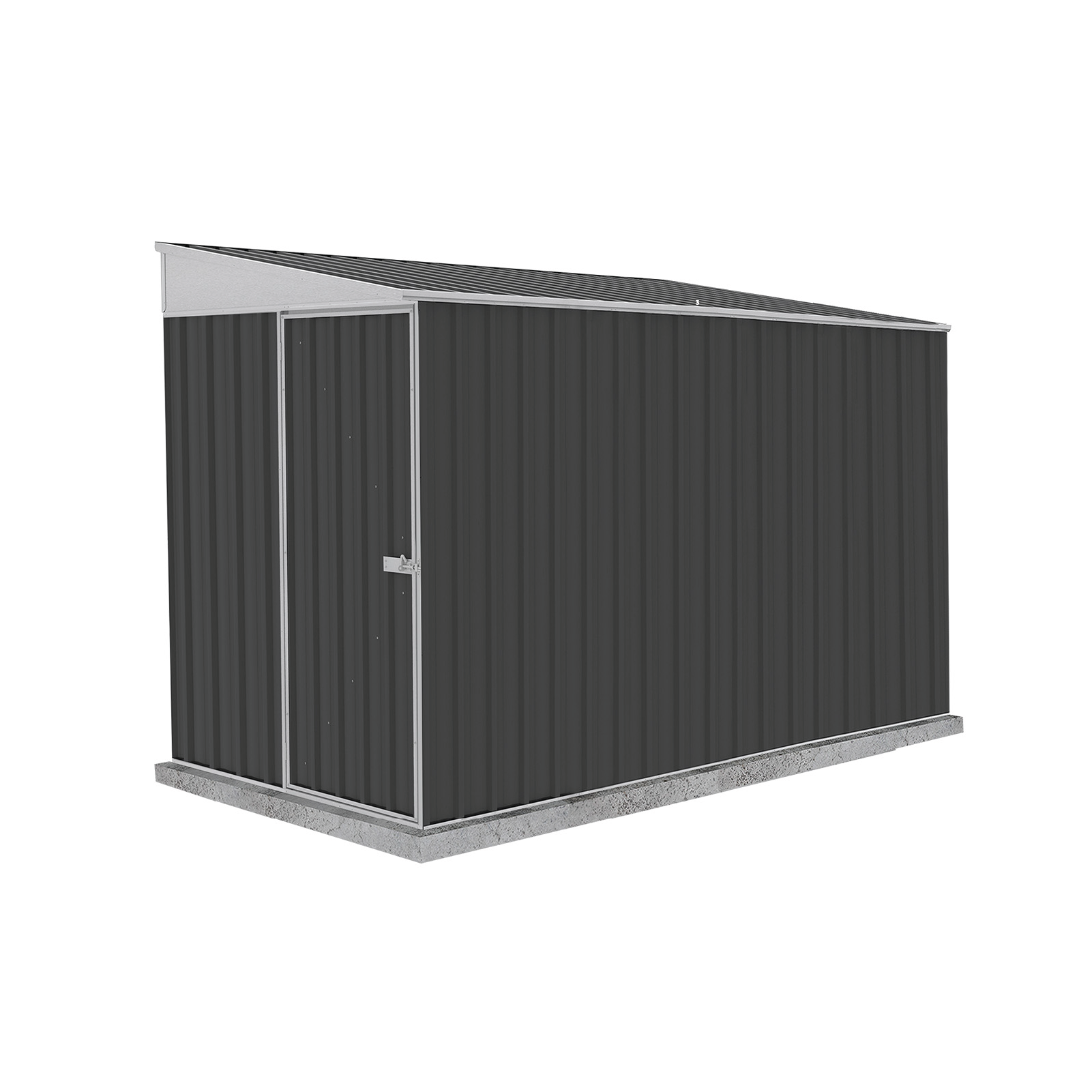 1.52mW x 3.00mD x 2.06mH Garden Shed Narrow Single Door with Anchors