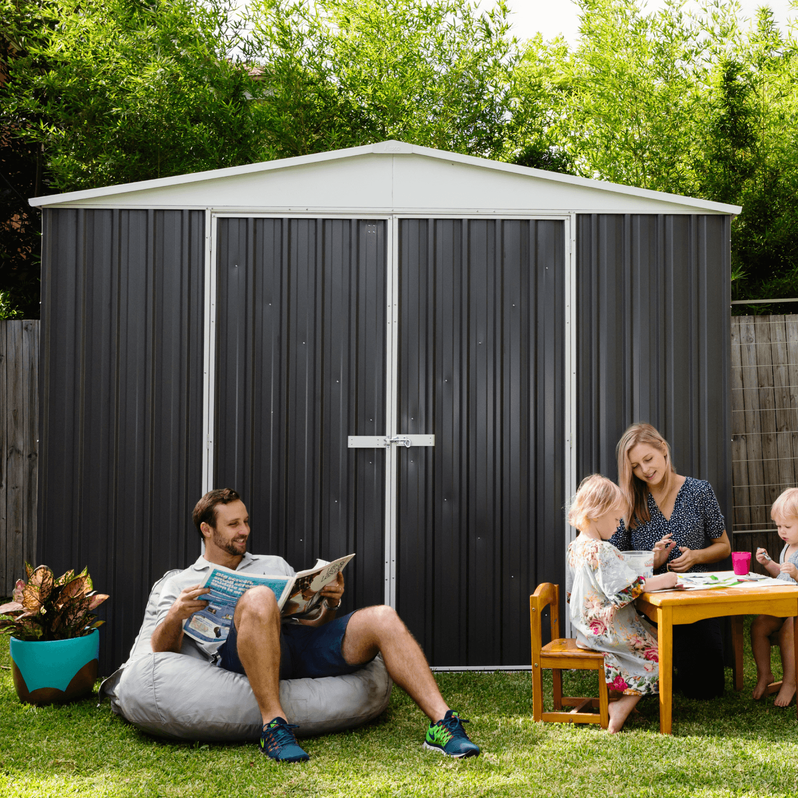 3.00mW x 1.44mD x 2.06mH Garden Shed Regent Double Door