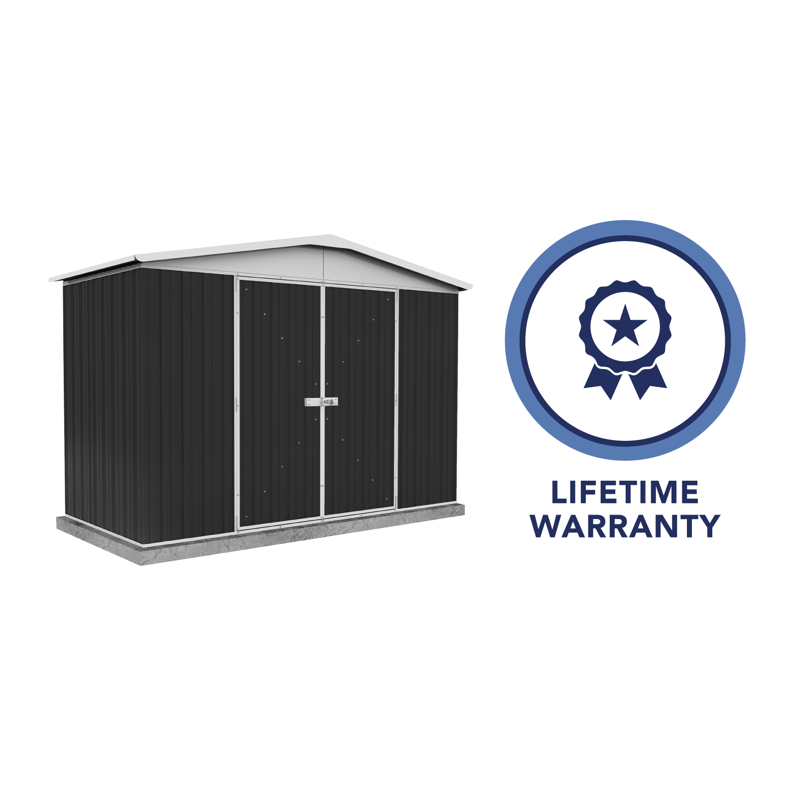 3.00mW x 1.44mD x 2.06mH Garden Shed Regent Double Door