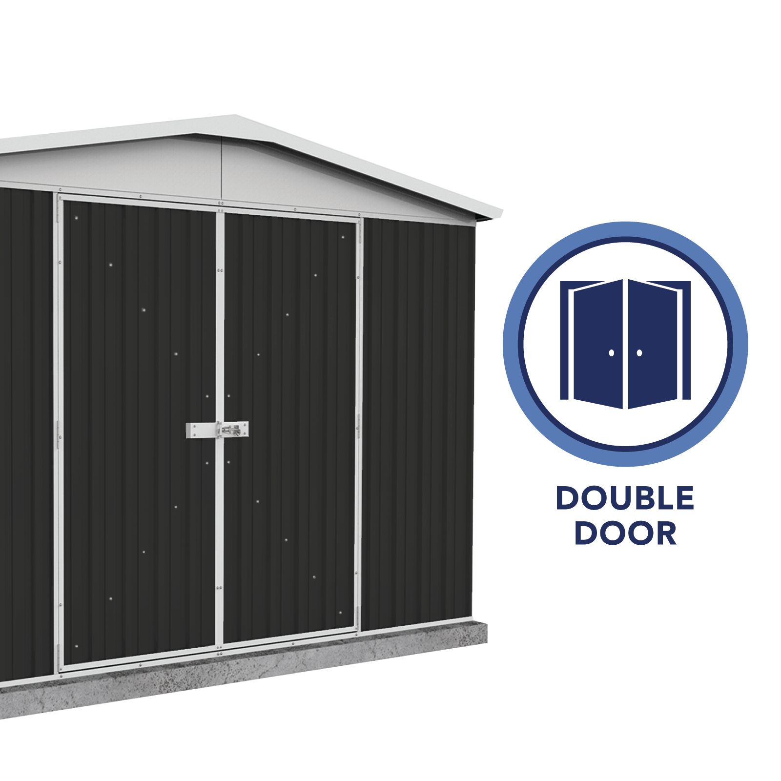 3.00mW x 1.44mD x 2.06mH Garden Shed Regent Double Door