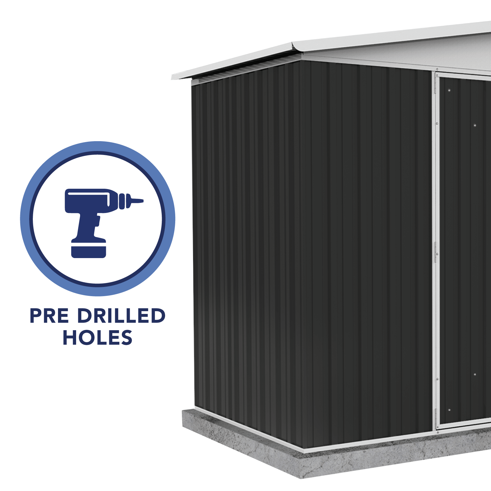 3.00mW x 1.44mD x 2.06mH Garden Shed Regent Double Door