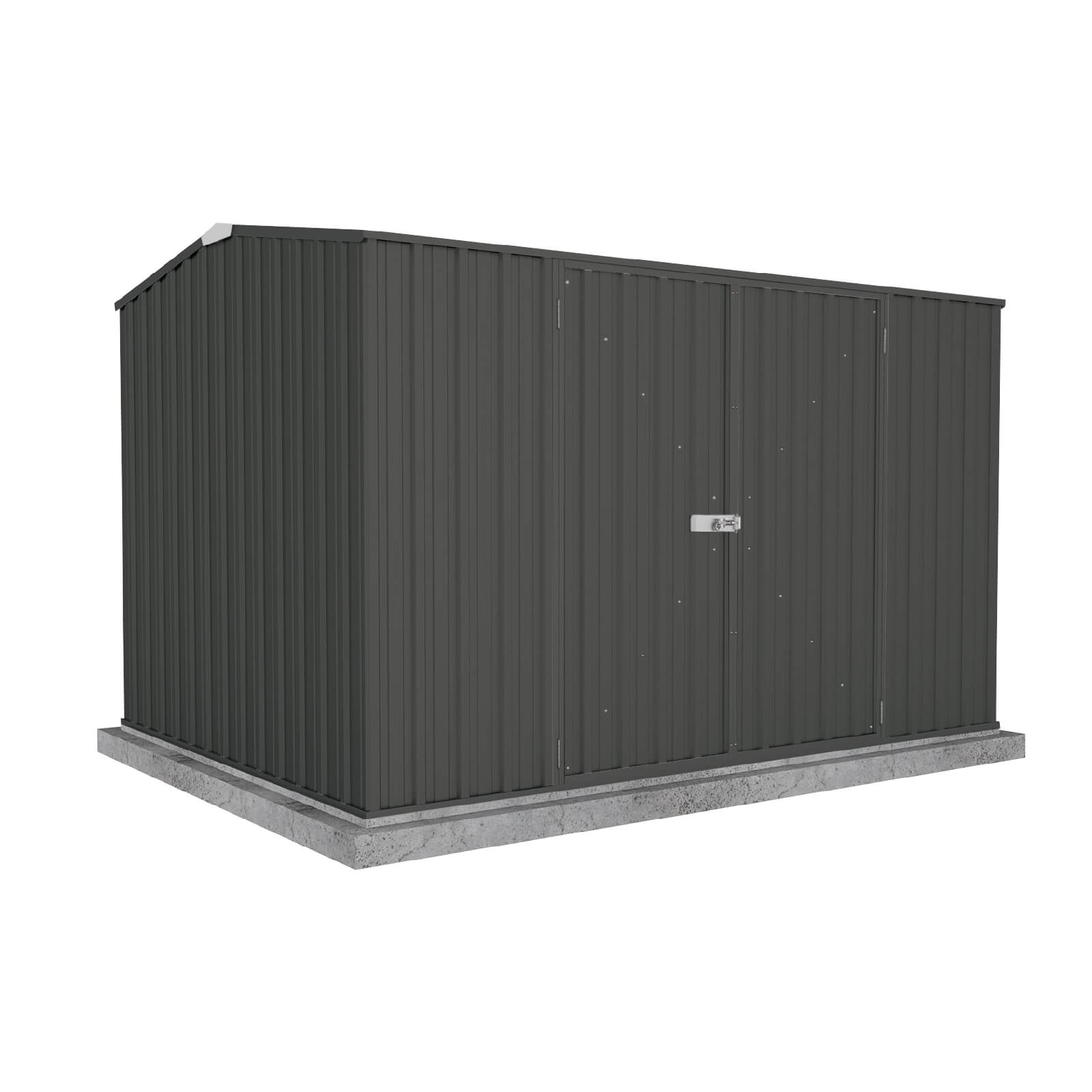 Outlet - 3.00mW x 2.26mD x 2.00mH Premier Garden Shed - Double Door Monument with MN Channels