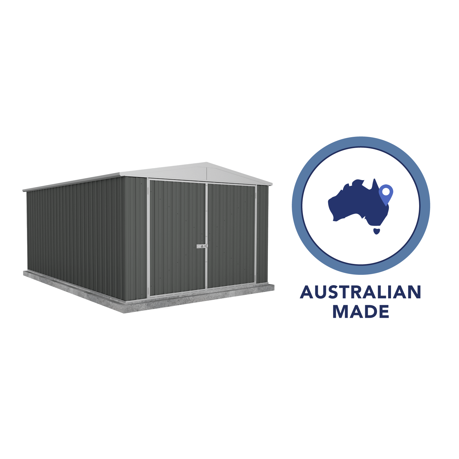 3.00mW x 4.48mD x 2.06mH Garden Shed Utility Double Door