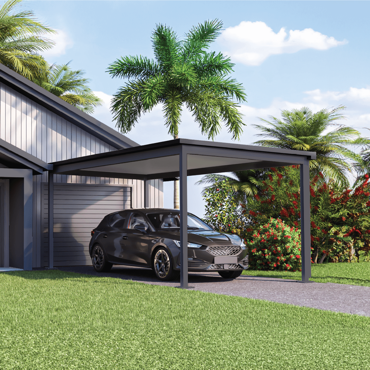 3.11mW x 6.12mD x 2.60mH Insulated Single Skillion Carport
