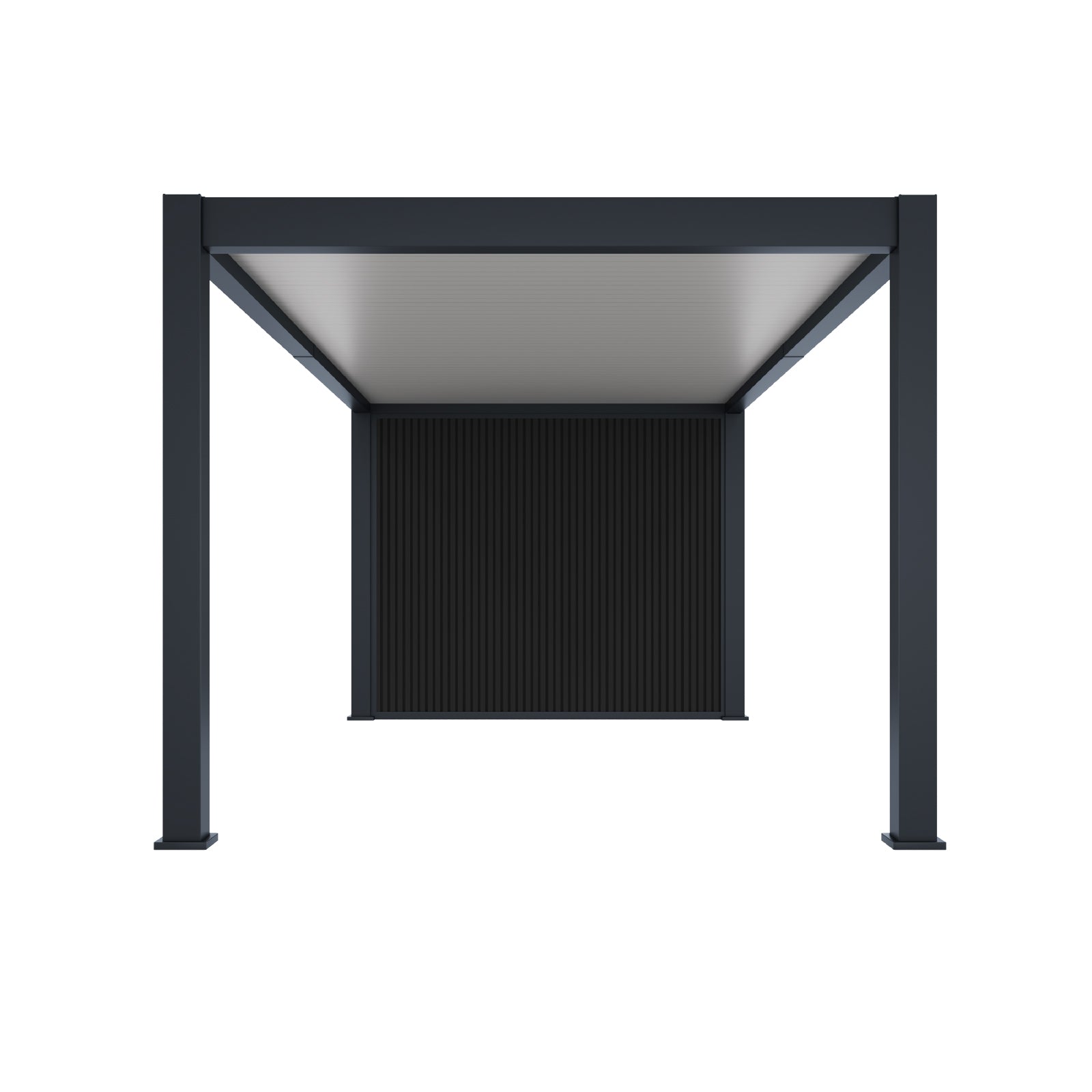 3.00mW x 7.30mD x 2.55mH Pergola and Shed Cabana Double Door Charcoal