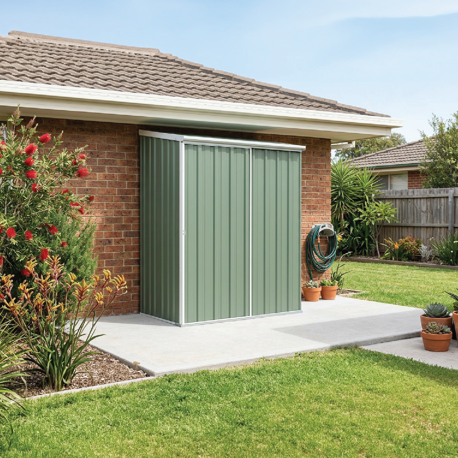 1.52mW x 0.78mD x 1.95mH Garden Shed Ezislider Single Door