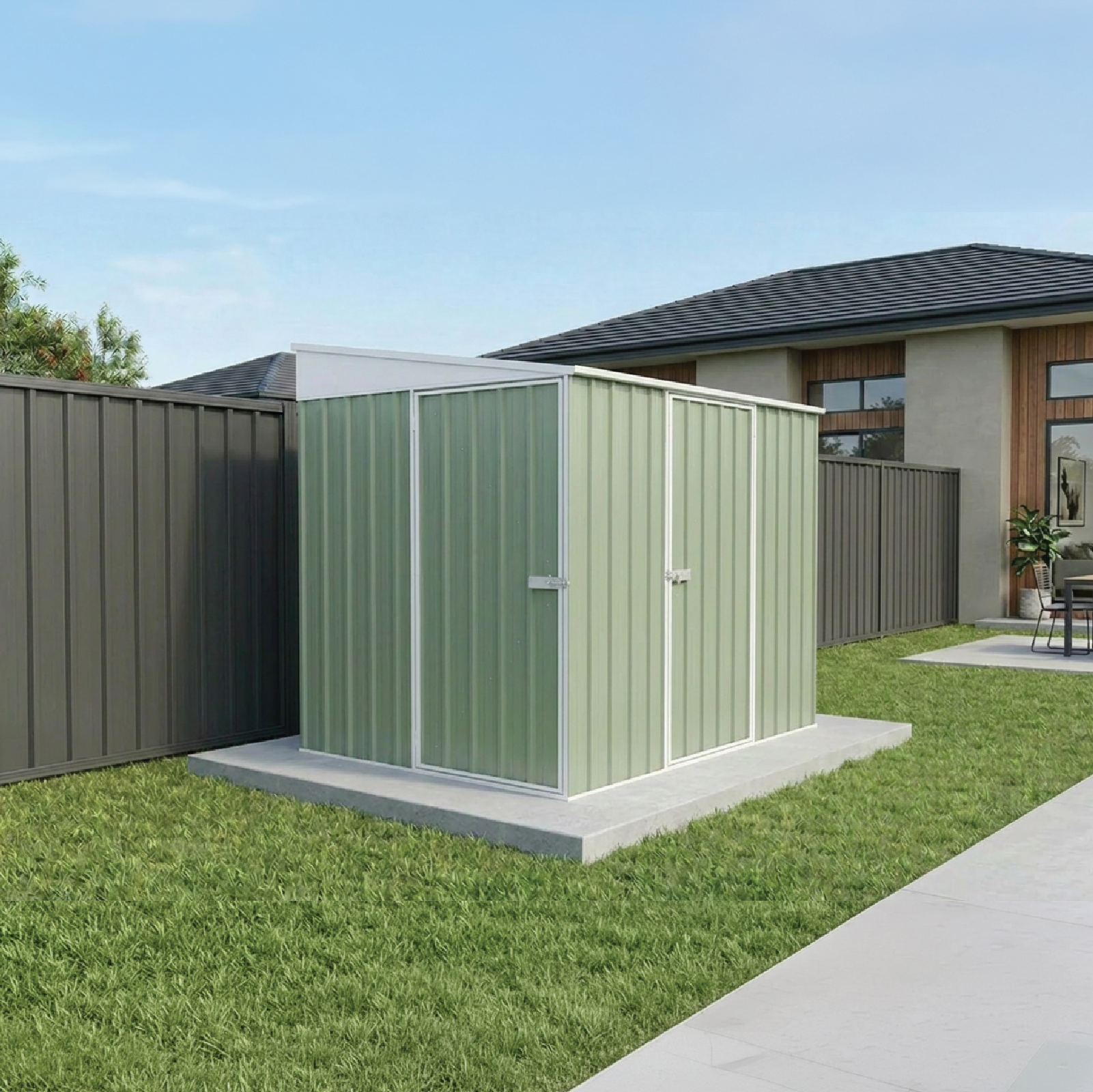 1.52mW x 2.26mD x 2.06mH Garden Shed Narrow Two Door