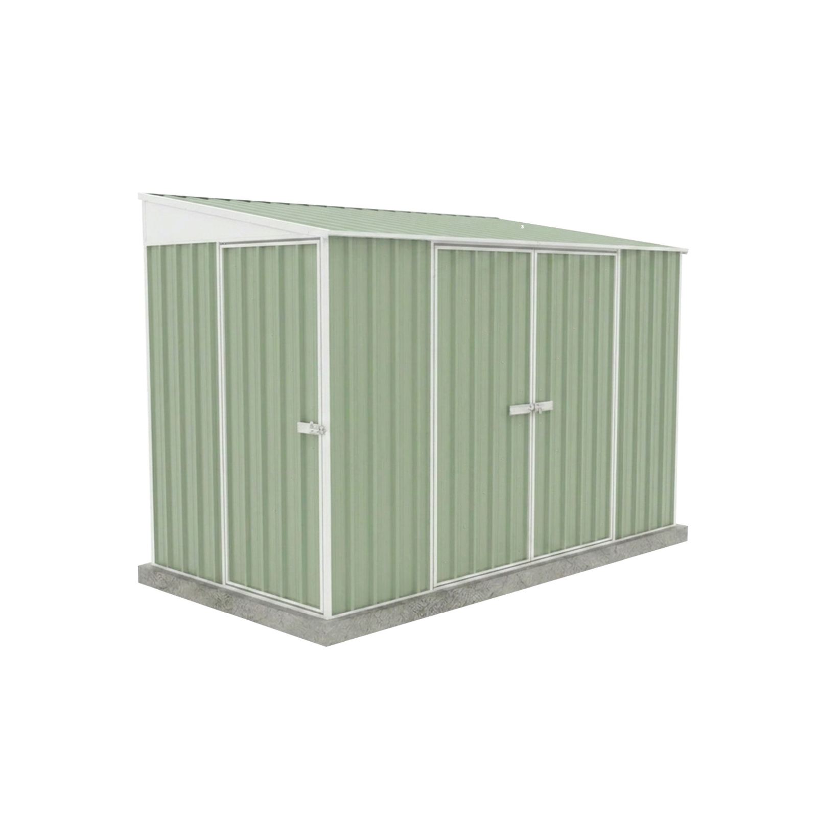 1.52mW x 3.00mD x 2.06mH Garden Shed Narrow Three Door