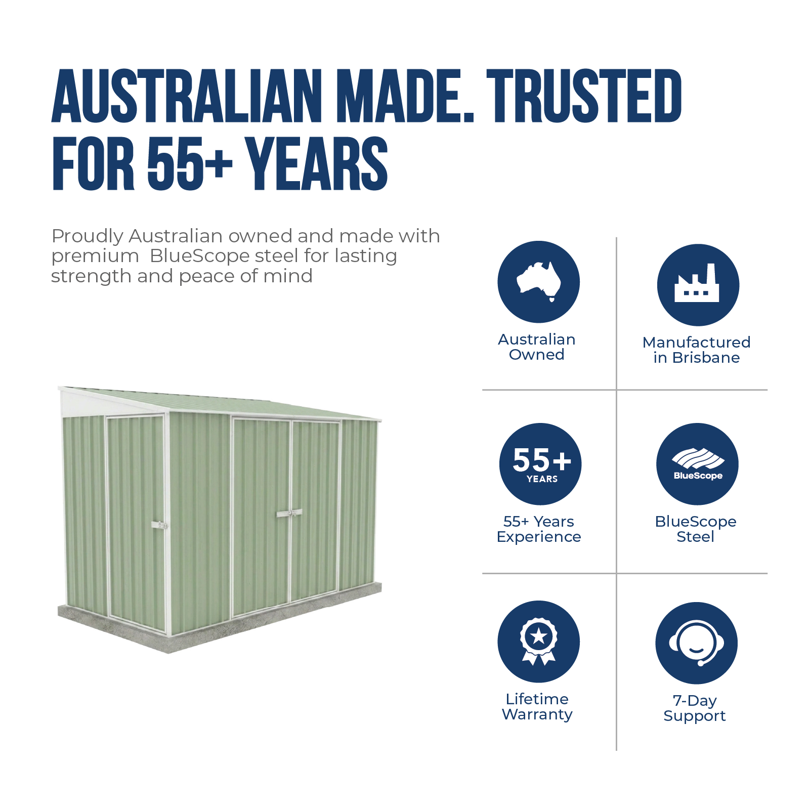 1.52mW x 3.00mD x 2.06mH Garden Shed Narrow Three Door
