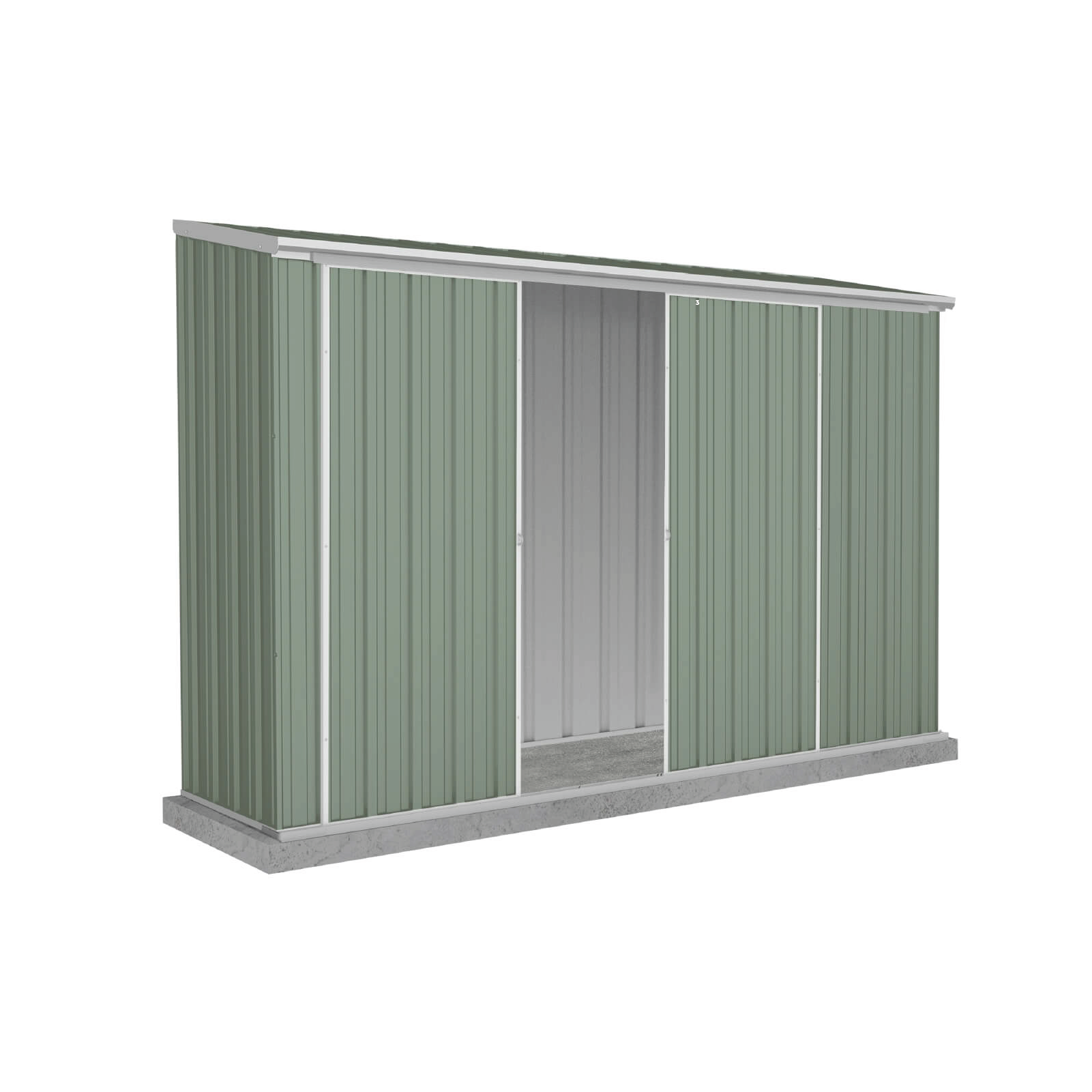 3.00mW x 0.78mD x 1.95mH Garden Shed Ezislider Double Door