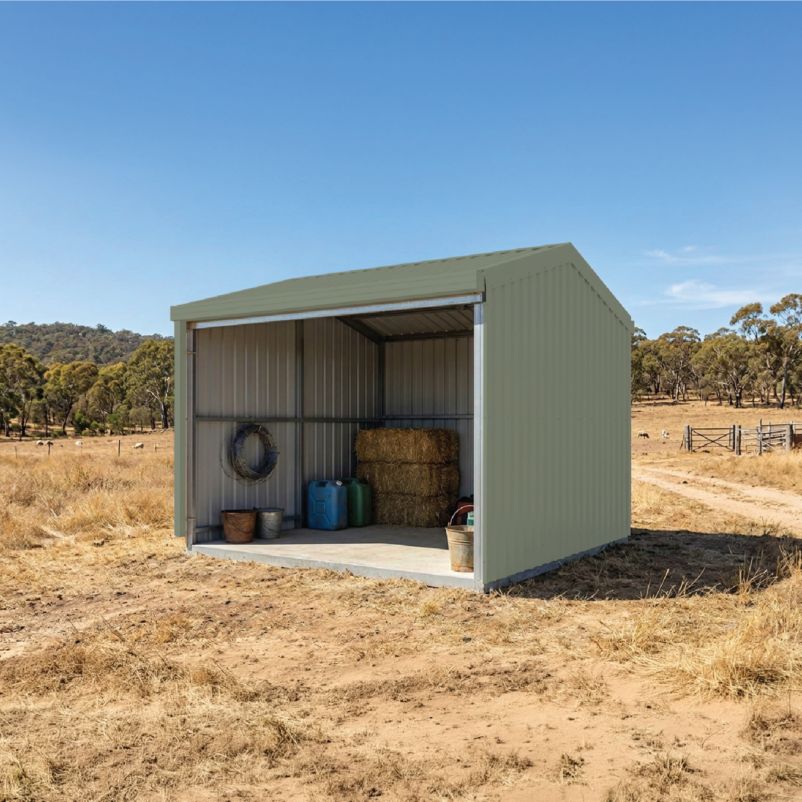 3.00mW x 3.00mD x 2.53mH Rural Shed Open Bay