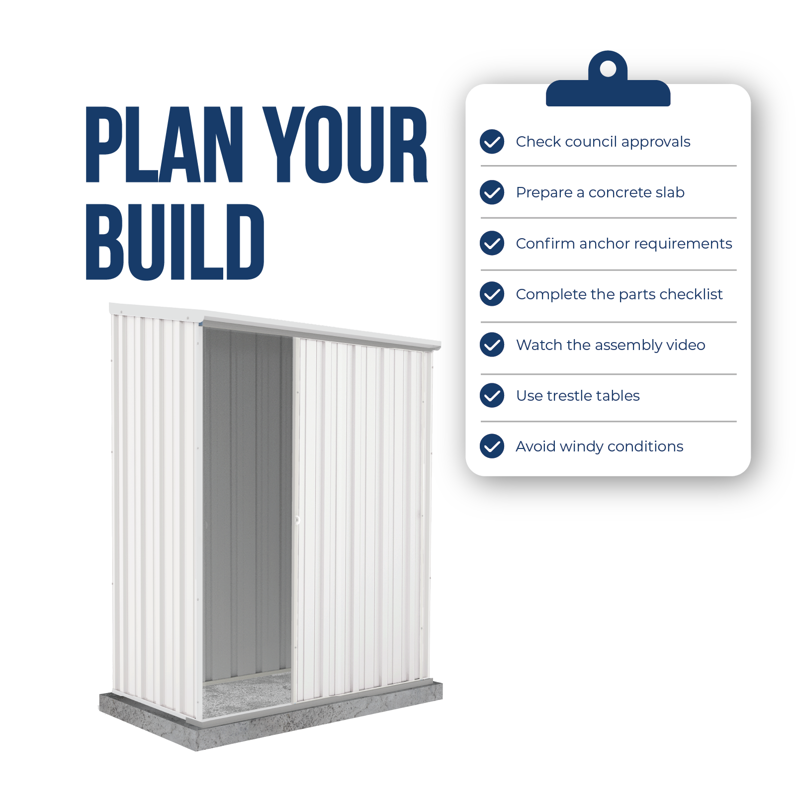 1.52mW x 0.78mD x 1.95mH Garden Shed Ezislider Single Door