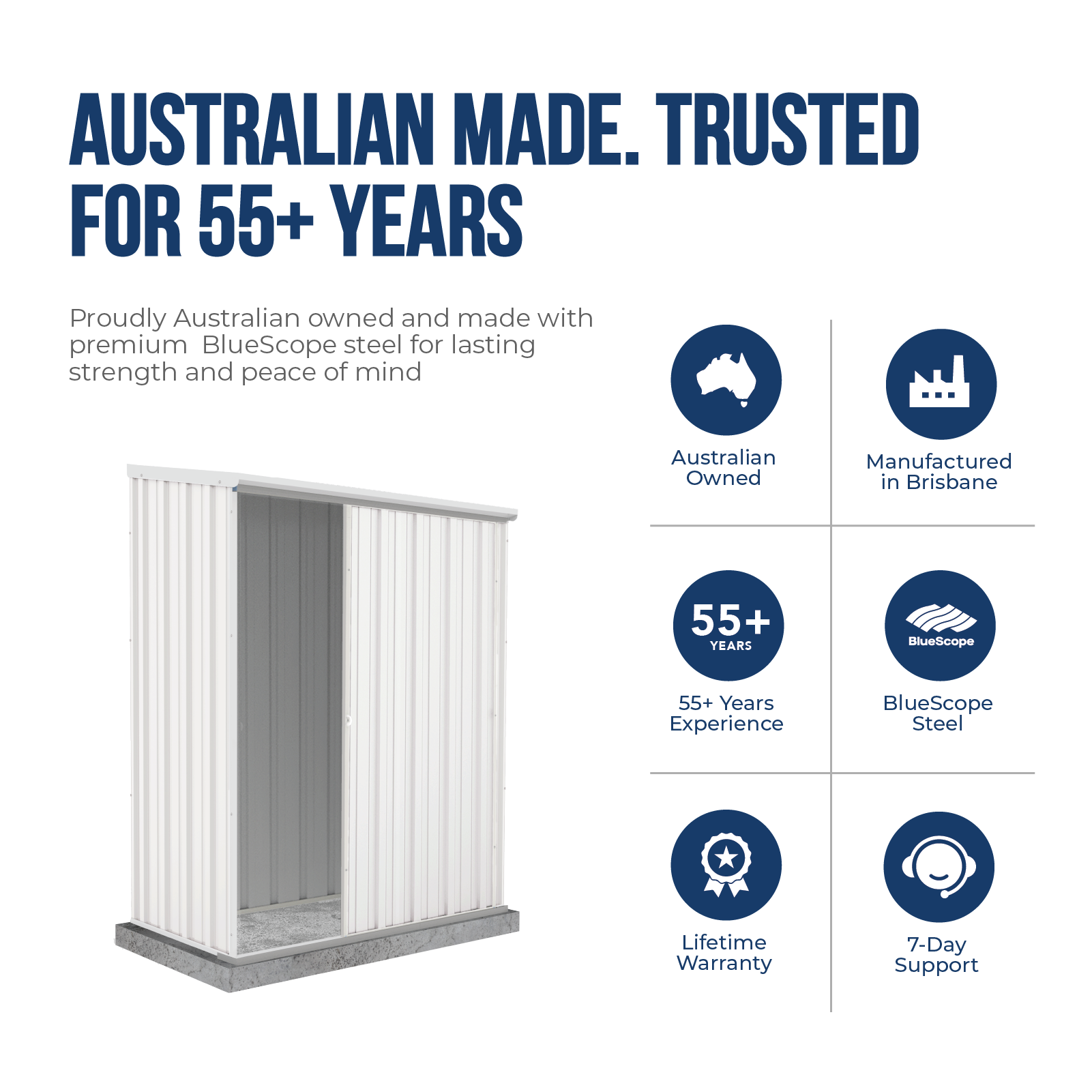 1.52mW x 0.78mD x 1.95mH Garden Shed Ezislider Single Door