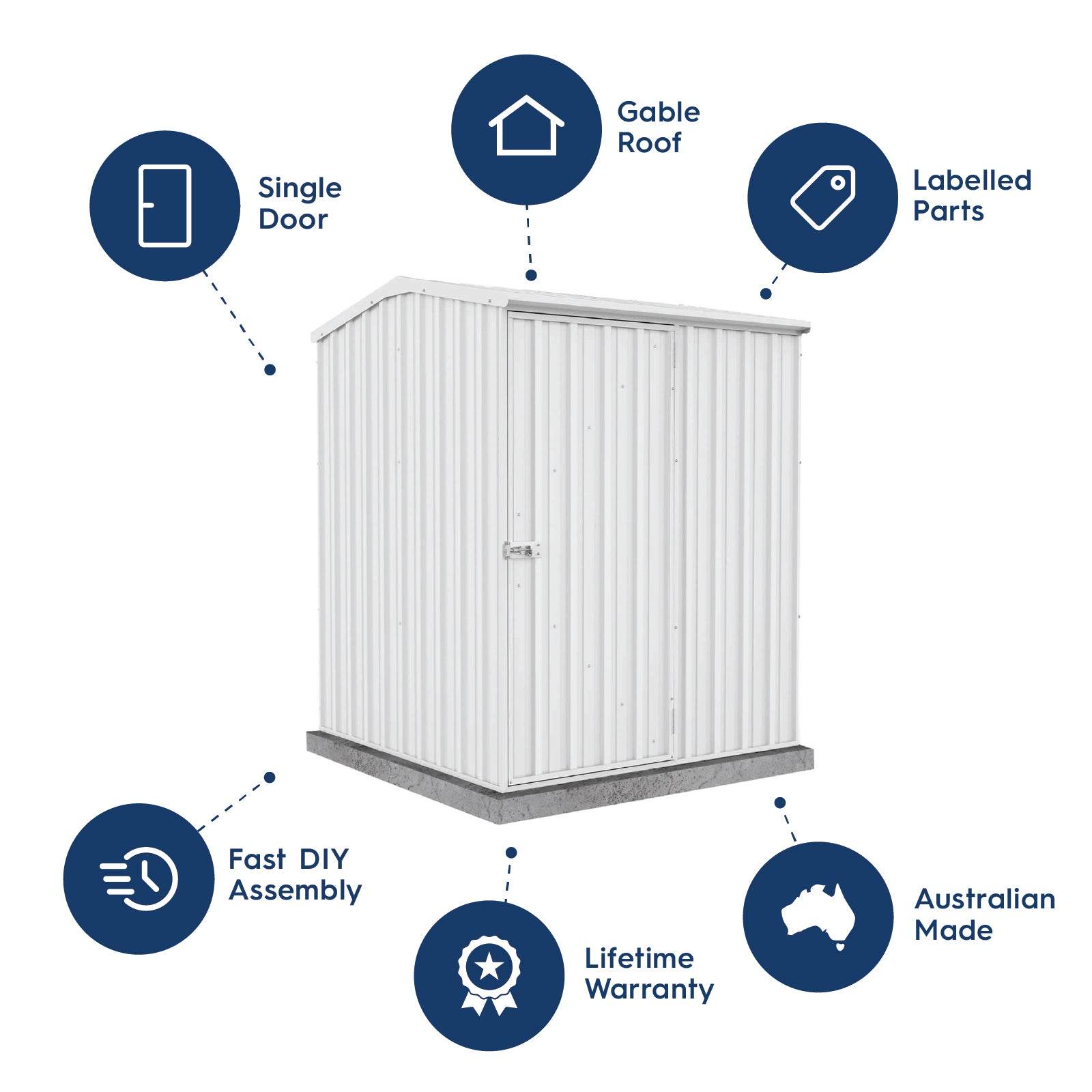 1.52mW x 1.52mD x 1.95mH Garden Shed Premier Single Door
