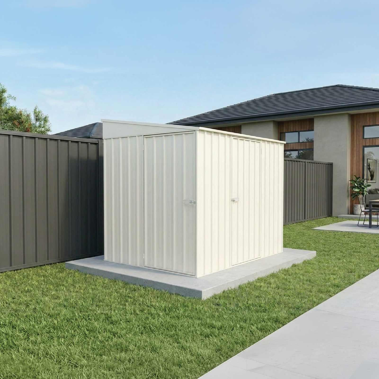 1.52mW x 2.26mD x 2.06mH Garden Shed Narrow Two Door