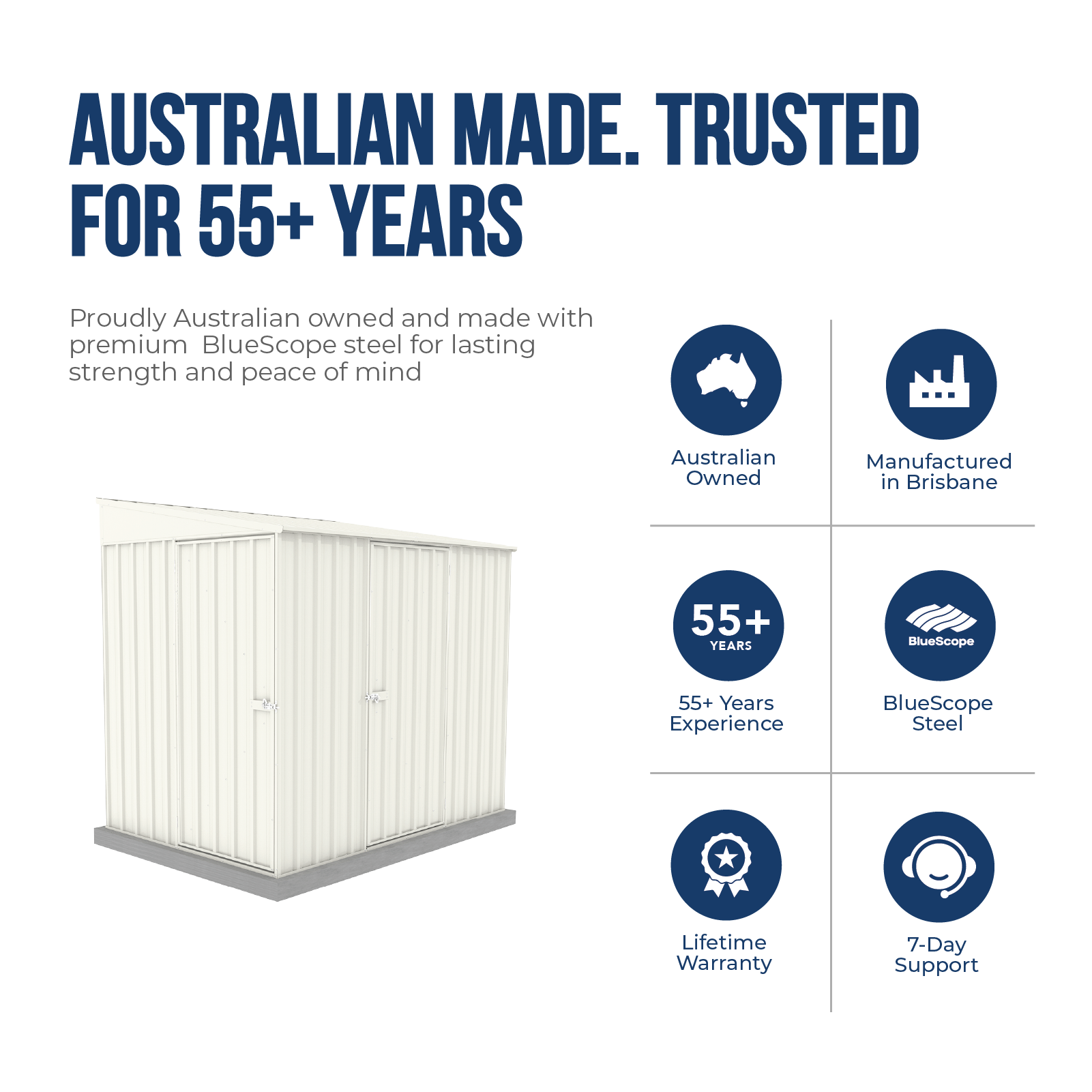 1.52mW x 2.26mD x 2.06mH Garden Shed Narrow Two Door