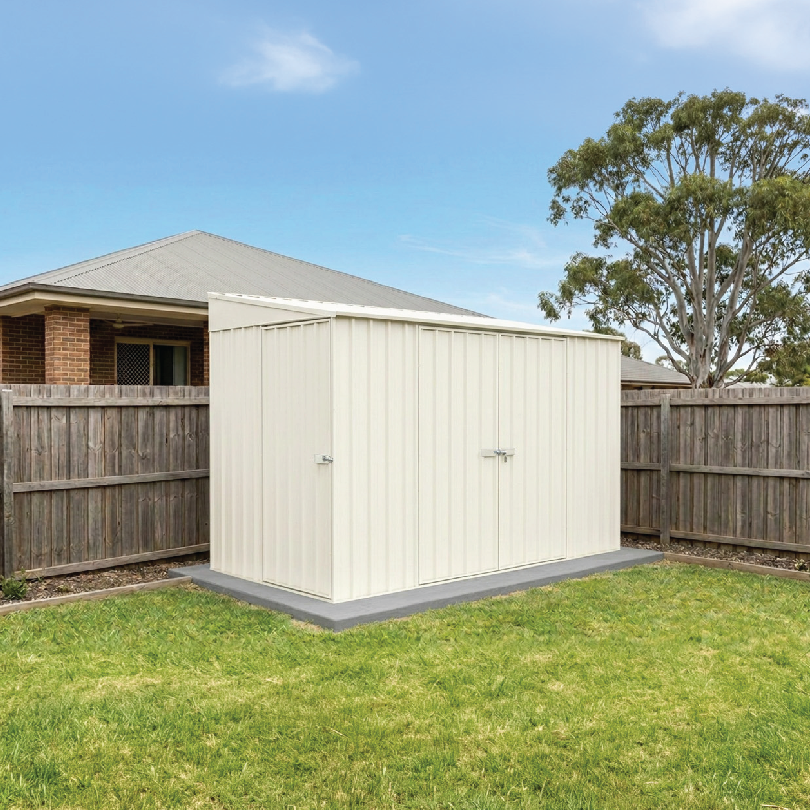 1.52mW x 3.00mD x 2.06mH Garden Shed Narrow Three Door
