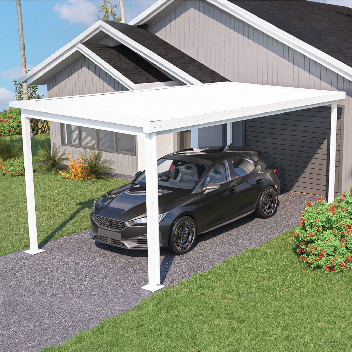 3.11mW x 6.12mD x 2.60mH Insulated Single Skillion Carport