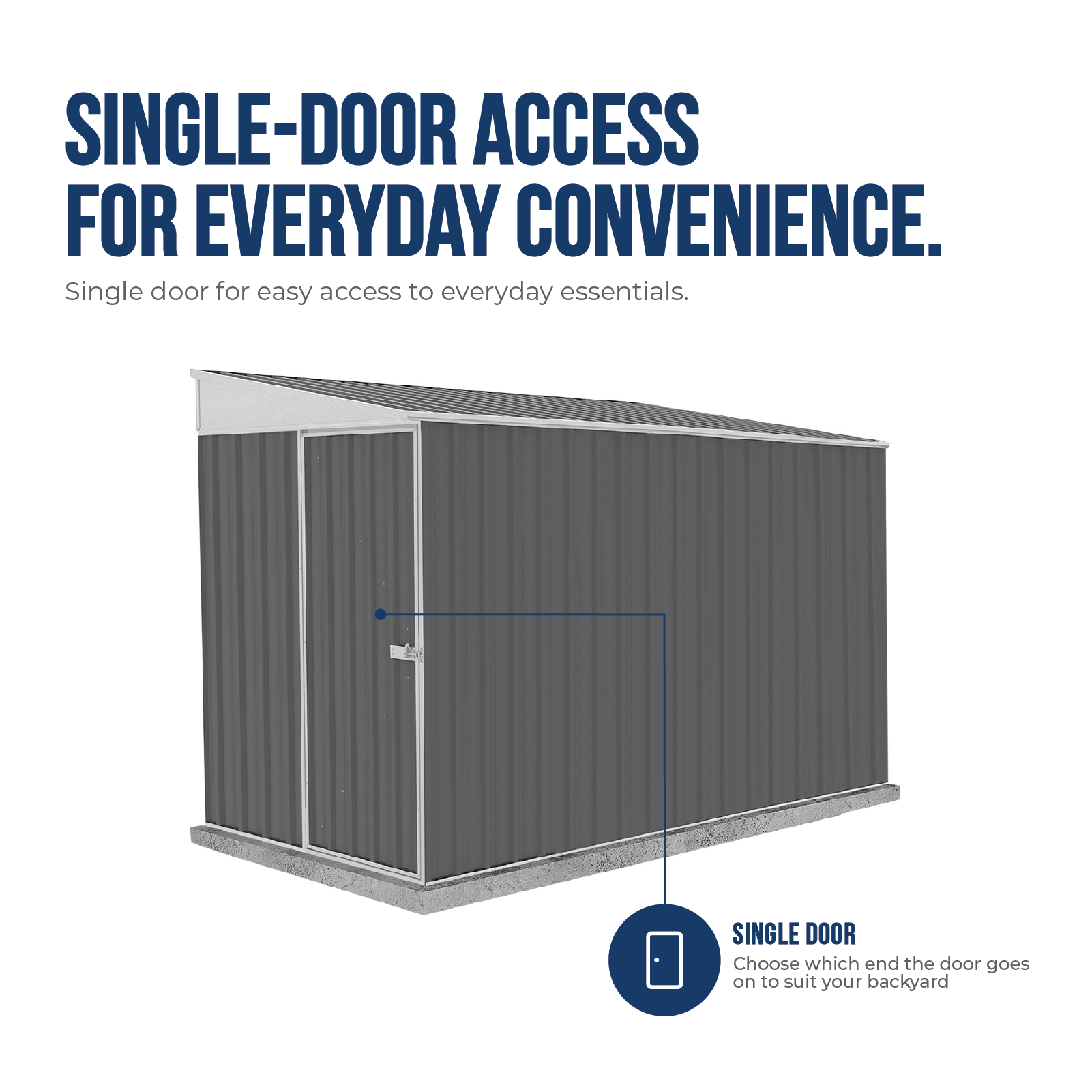 1.52mW x 3.00mD x 2.06mH Garden Shed Narrow Single Door