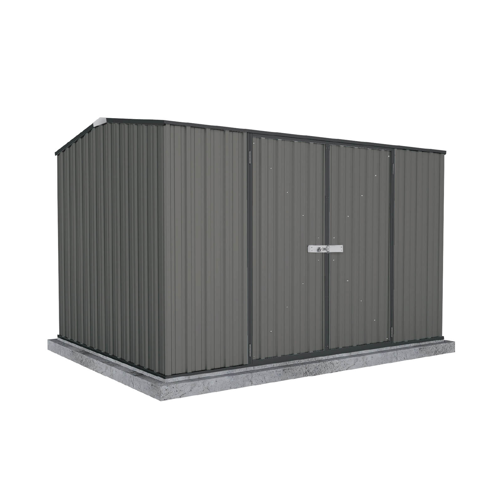 Outlet - 3.00mW x 2.26mD x 2.00mH Premier Garden Shed - Double Door Woodland Grey with MN Channels