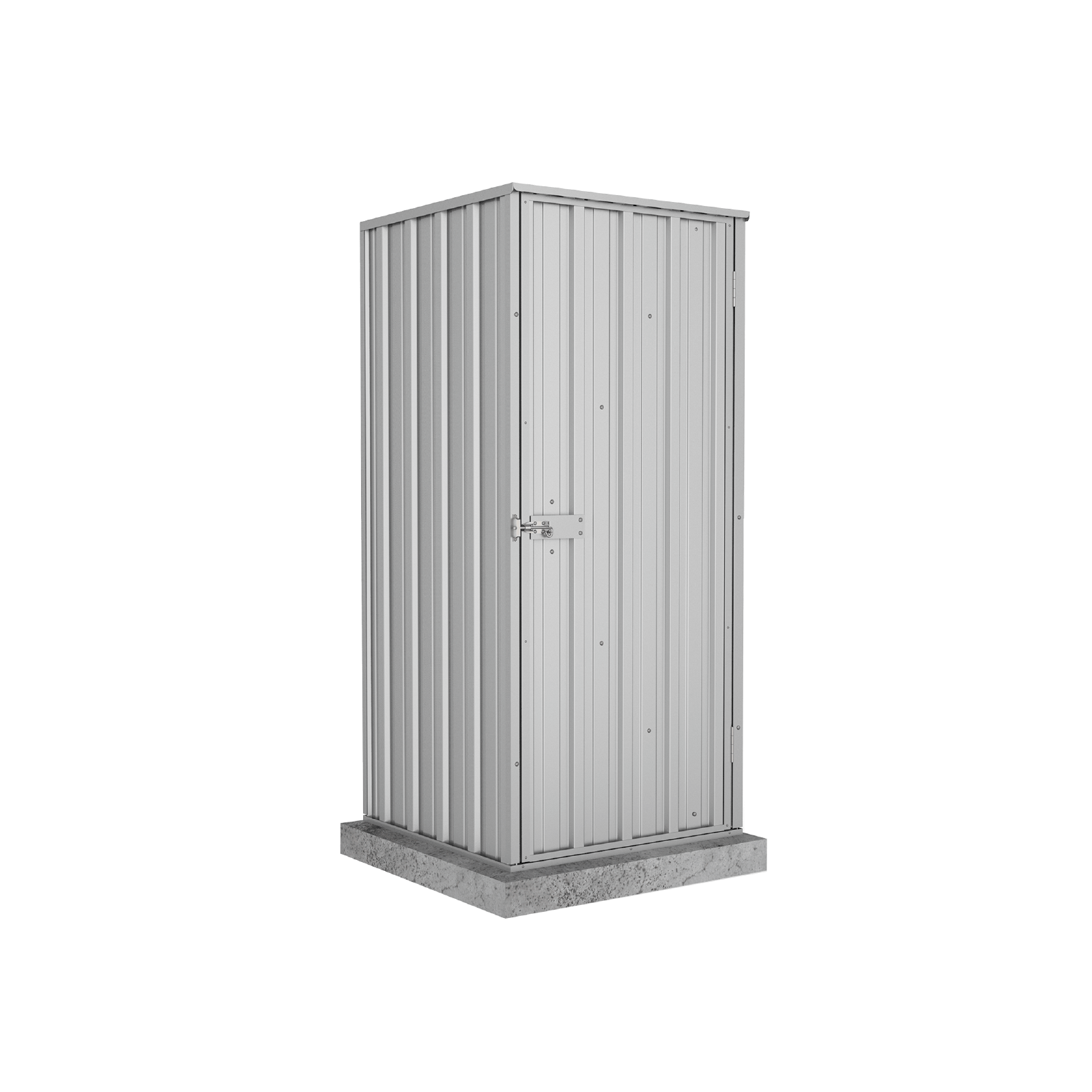 0.78mW x 0.78mD x 1.80mH Garden Shed Basic Single Door Zincalume