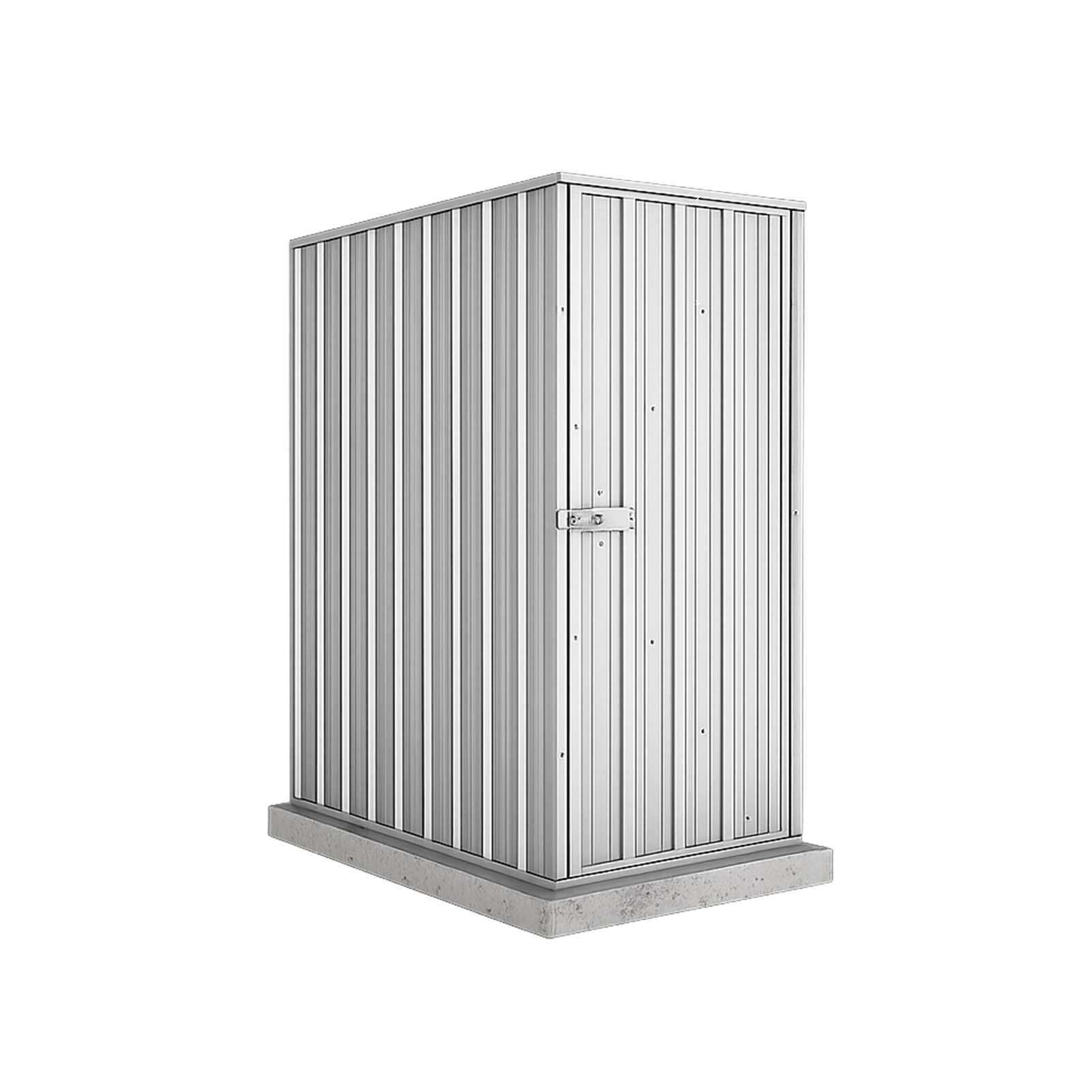 0.78mW x 1.52mD x 1.80mH Garden Shed Basic Single Door Zincalume