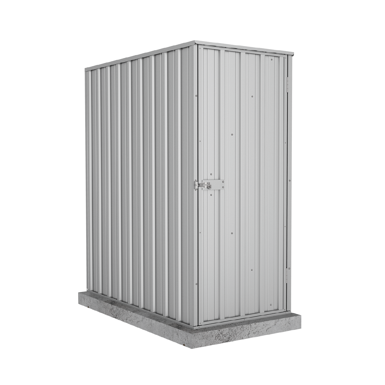 0.78mW x 1.52mD x 1.80mH Garden Shed Basic Single Door Zincalume