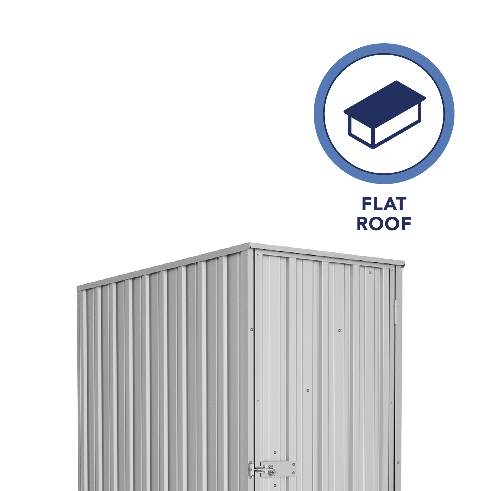 0.78mW x 1.52mD x 1.80mH Garden Shed Basic Single Door Zincalume