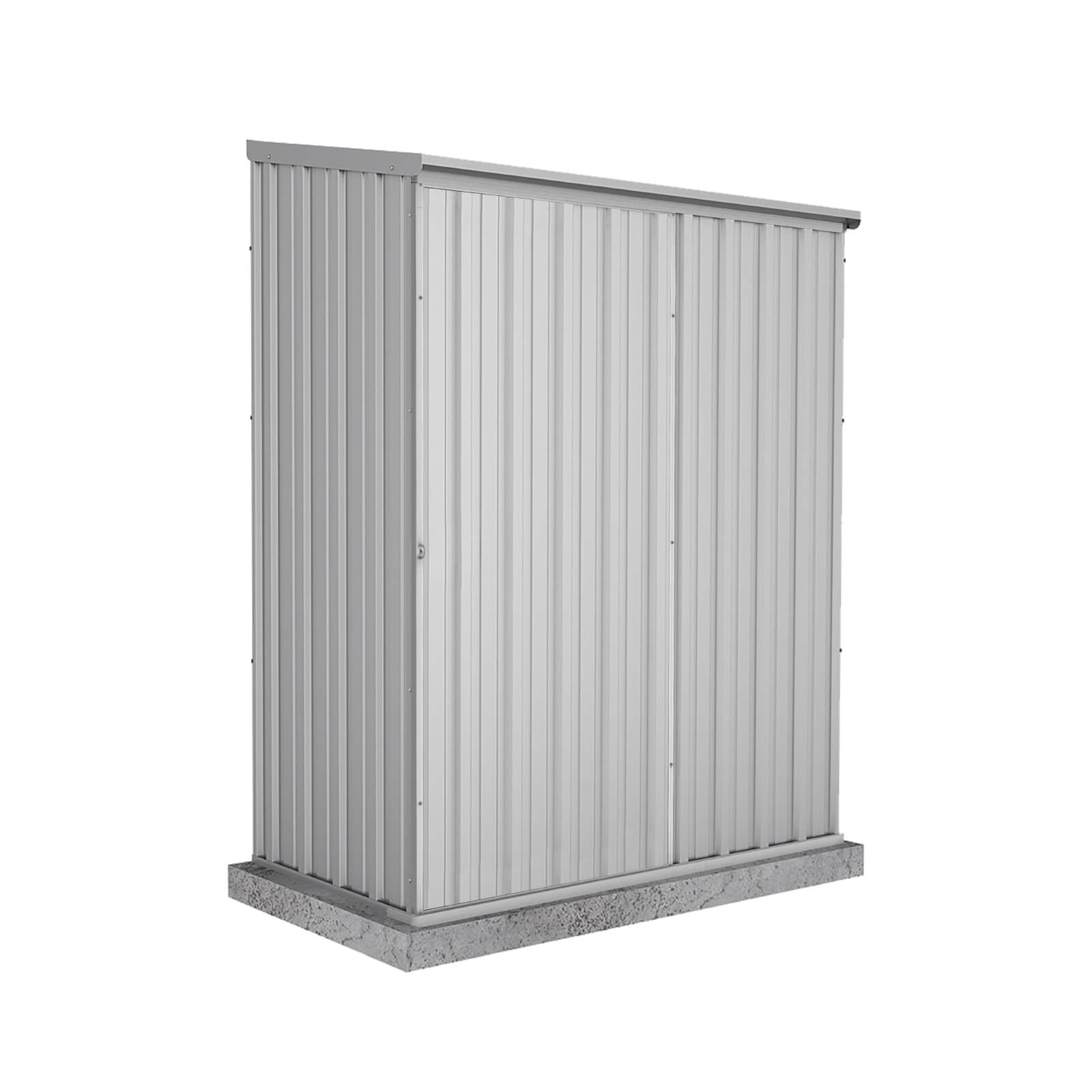 1.52mW x 0.78mD x 1.95mH Garden Shed Ezislider Single Door Zincalume
