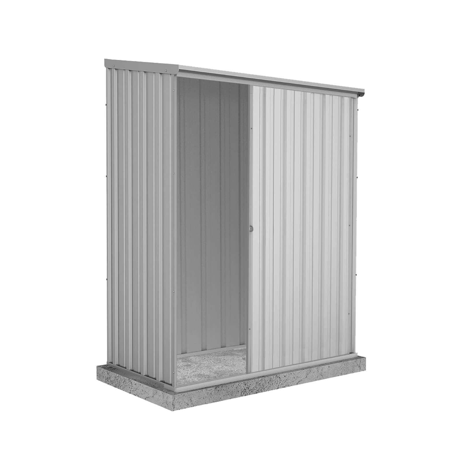 1.52mW x 0.78mD x 1.95mH Garden Shed Ezislider Single Door Zincalume