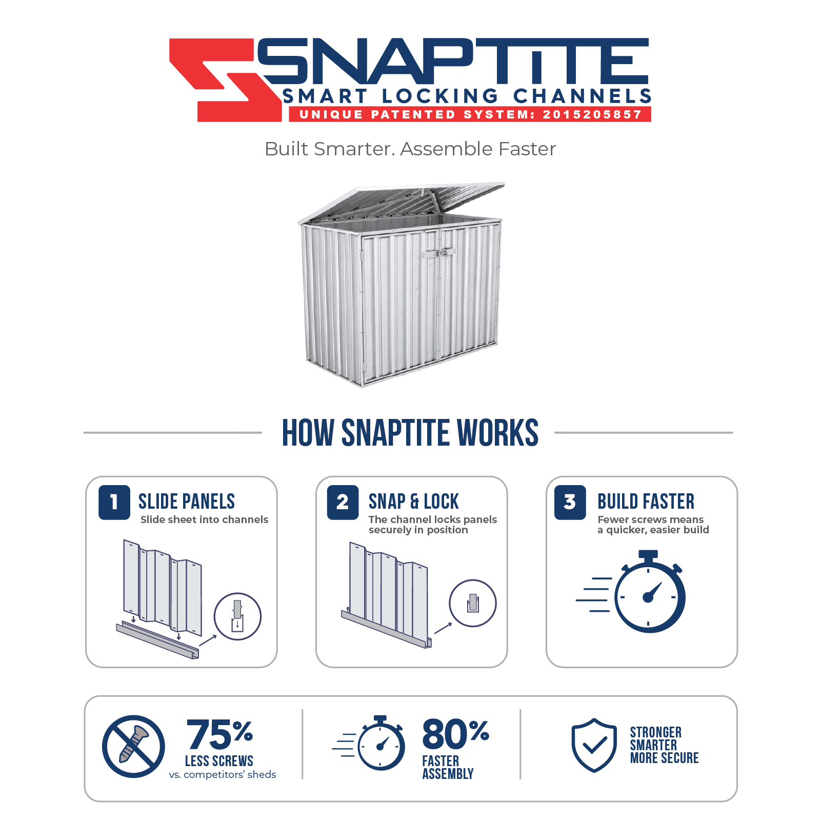 1.52mW x  0.78mD x 1.15mH Bin Cover Double Door Zincalume with Anchors