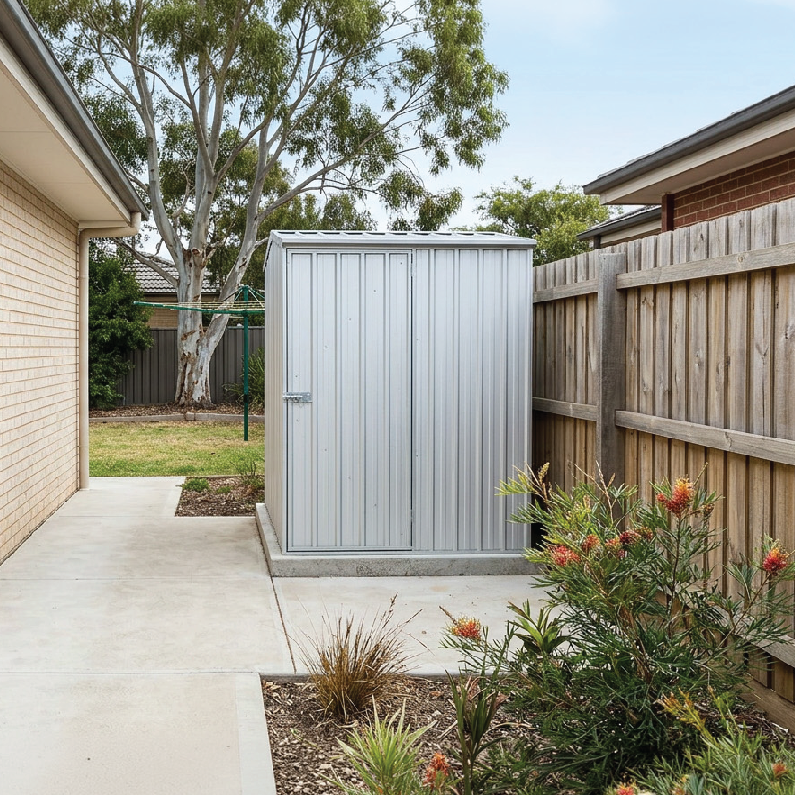 1.52mW x 1.52mD x 1.95mH Garden Shed Premier Single Door Zincalume