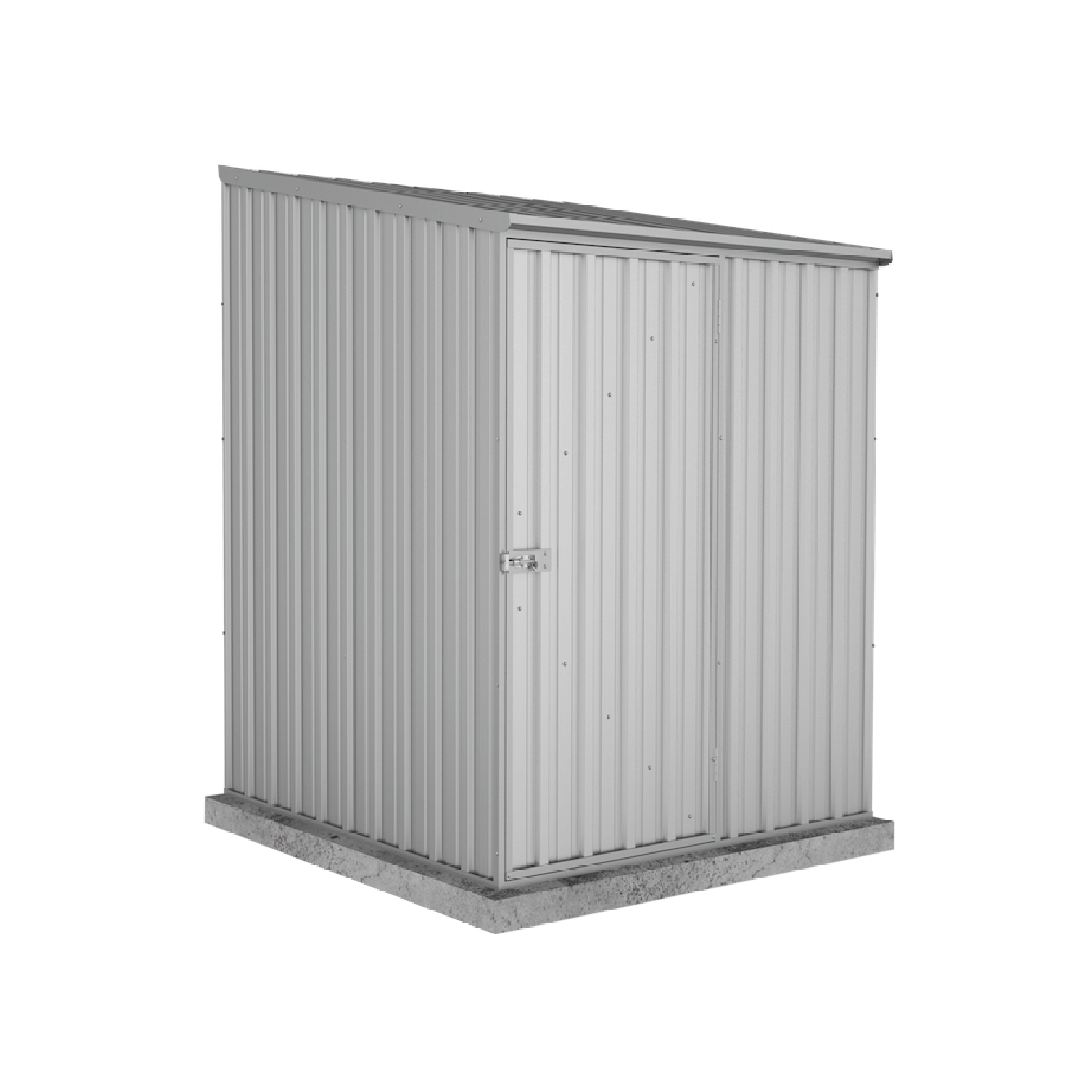 1.52mW x 1.52mD x 2.08mH Garden Shed Space Saver Single Door Zincalume