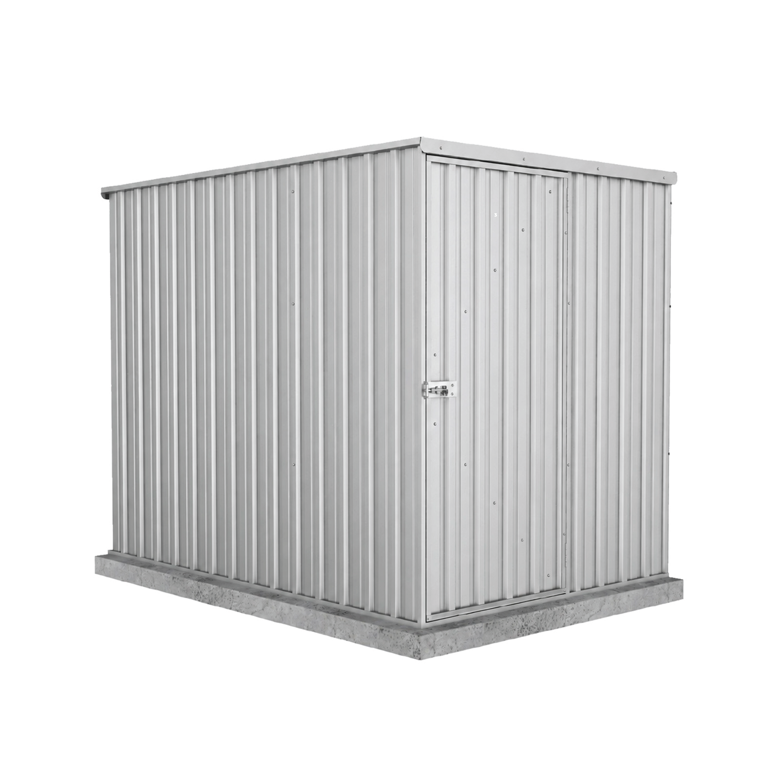 1.52mW x 2.26mD x 1.80mH Garden Shed Basic Single Door Zincalume