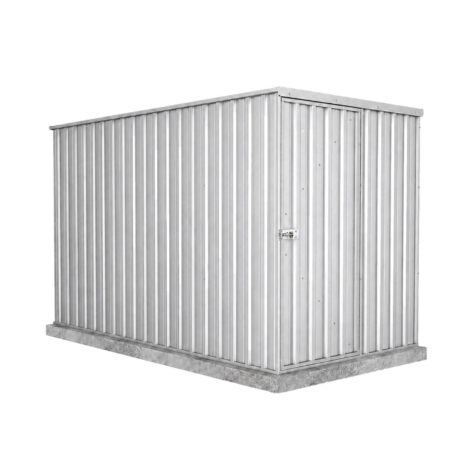 1.52mW x 3.00mD x 1.80mH Garden Shed Basic Single Door Zincalume