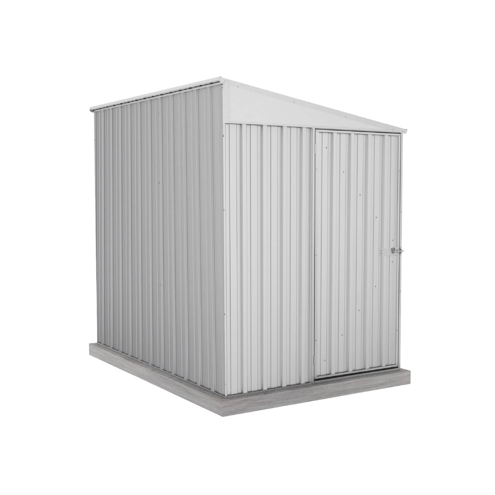 1.52mW x 2.26mD x 2.06mH Garden Shed Narrow Single Door Zincalume