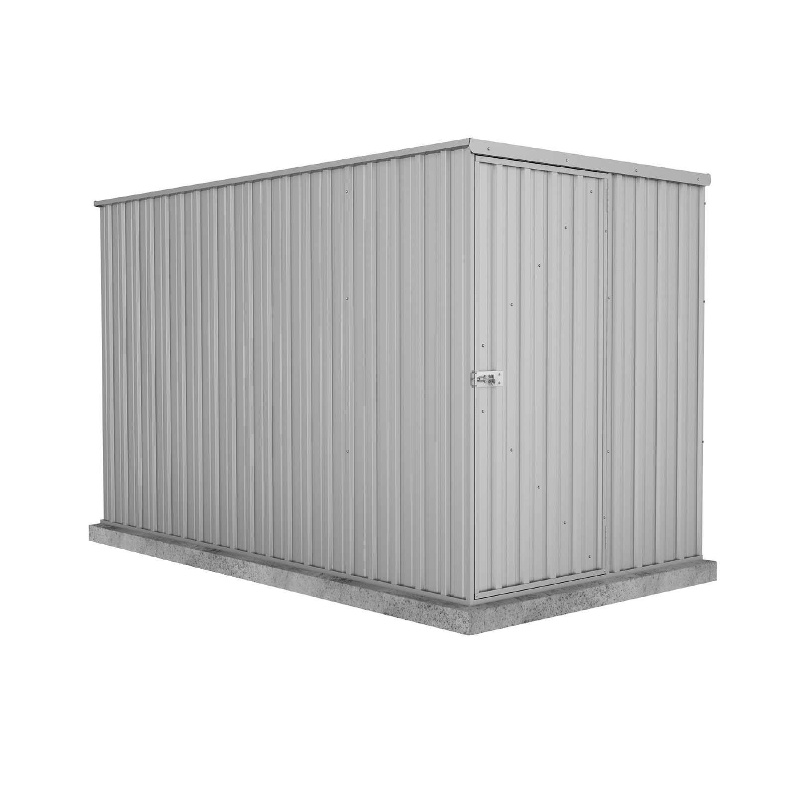 1.52mW x 3.00mD x 1.80mH Garden Shed Basic Single Door Zincalume