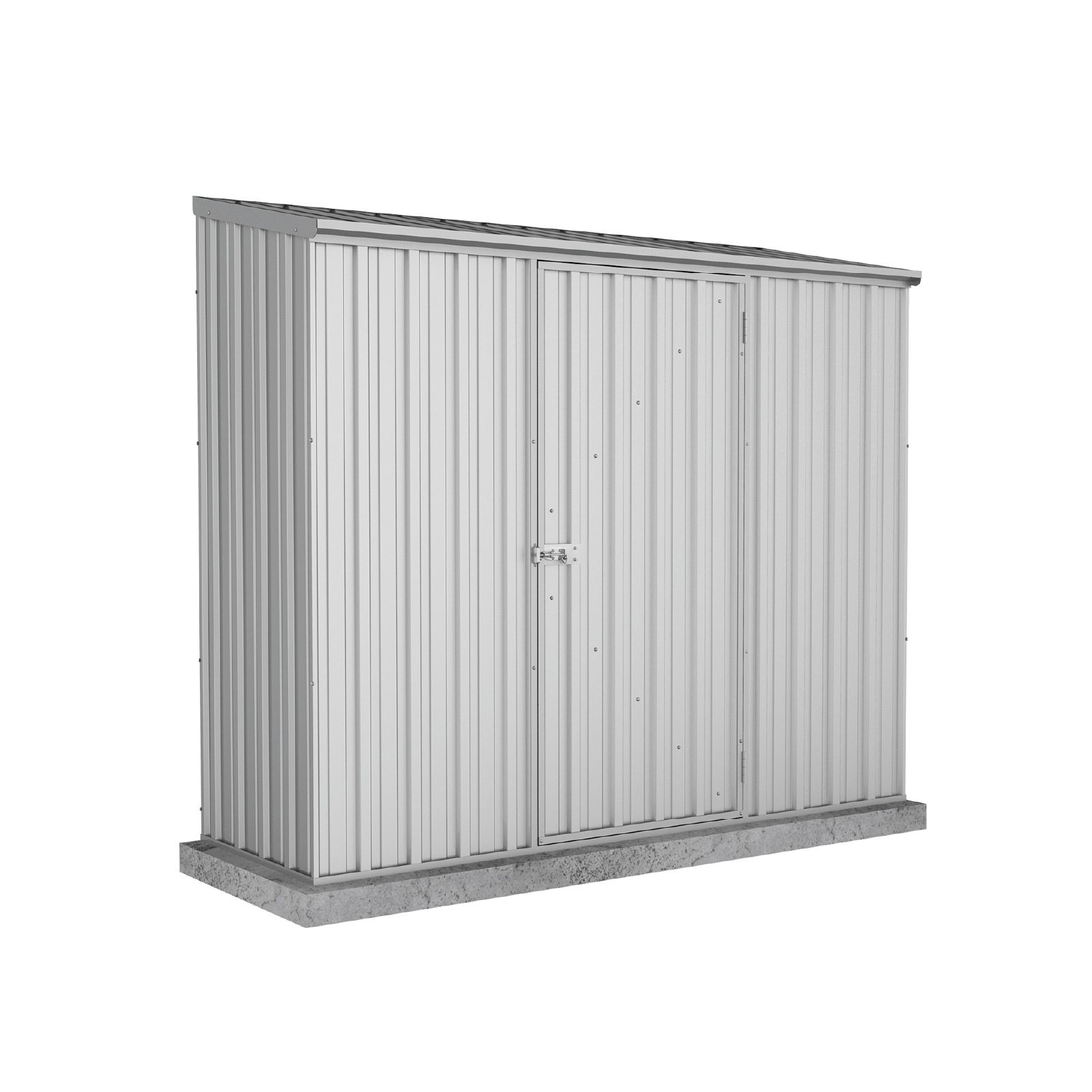 2.26mW x 0.78mD x 1.95mH Garden Shed Space Saver Single Door Zincalume
