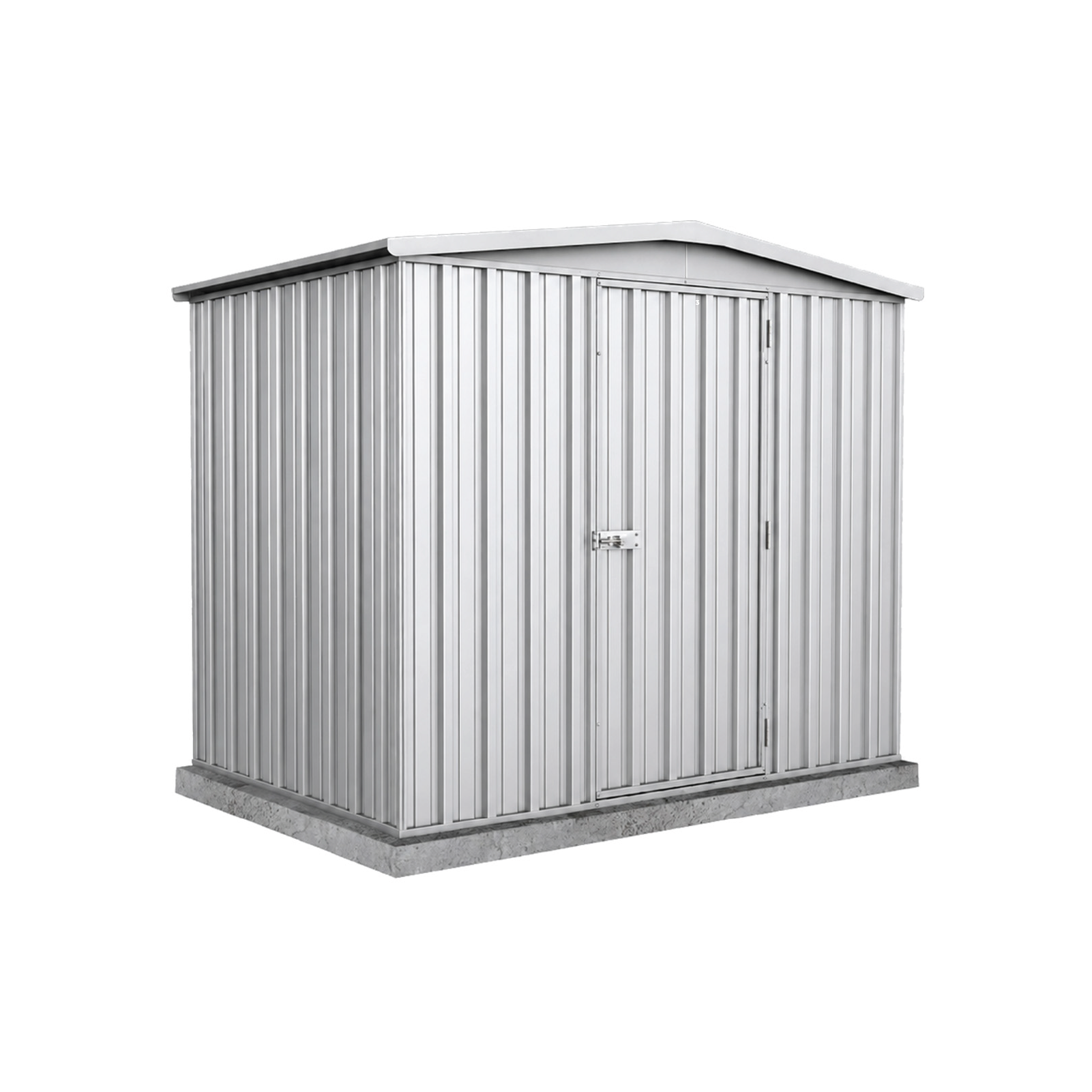2.26mW x 1.44mD x 2.00mH Garden Shed Regent Single Door Zincalume