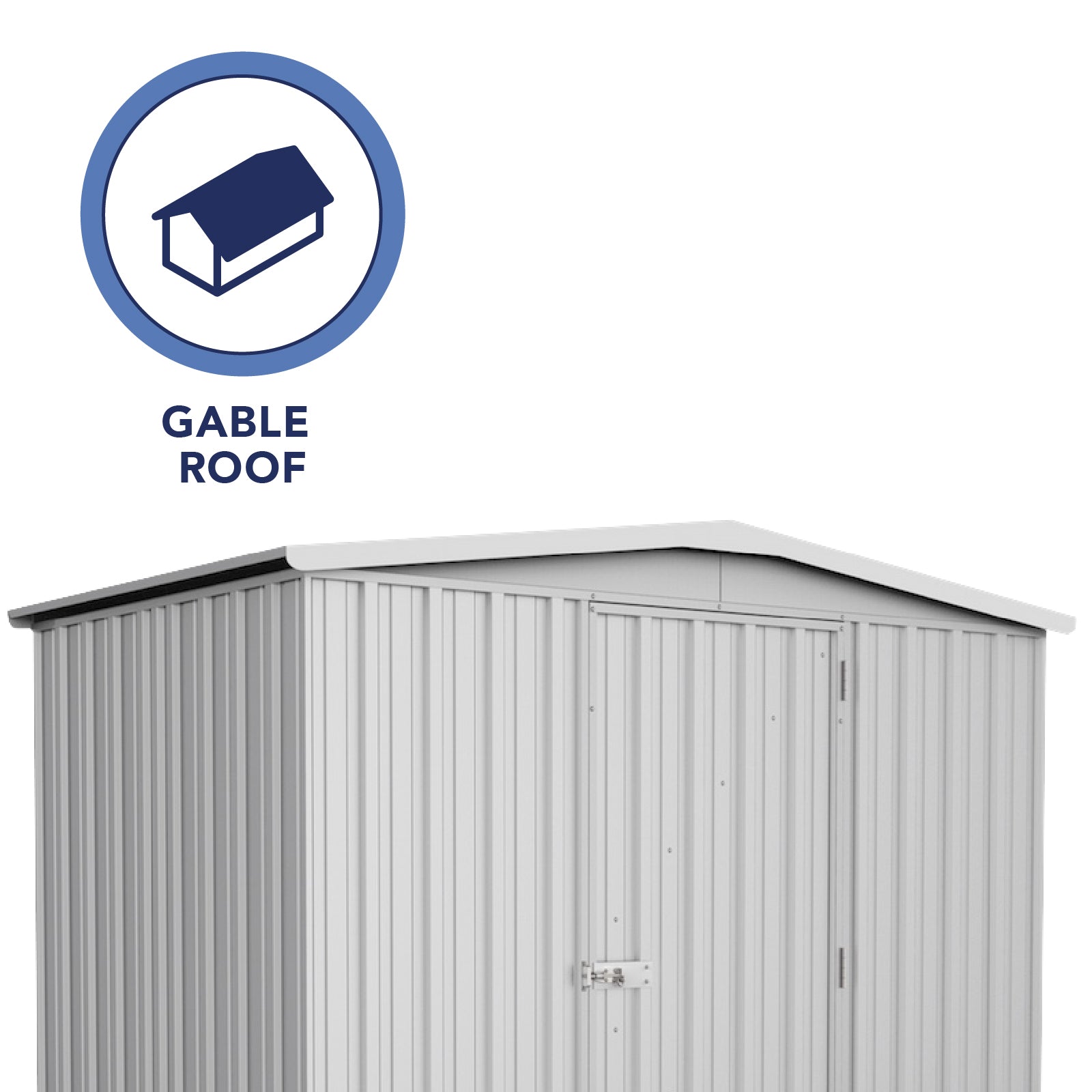 2.26mW x 1.44mD x 2.00mH Garden Shed Regent Single Door Zincalume