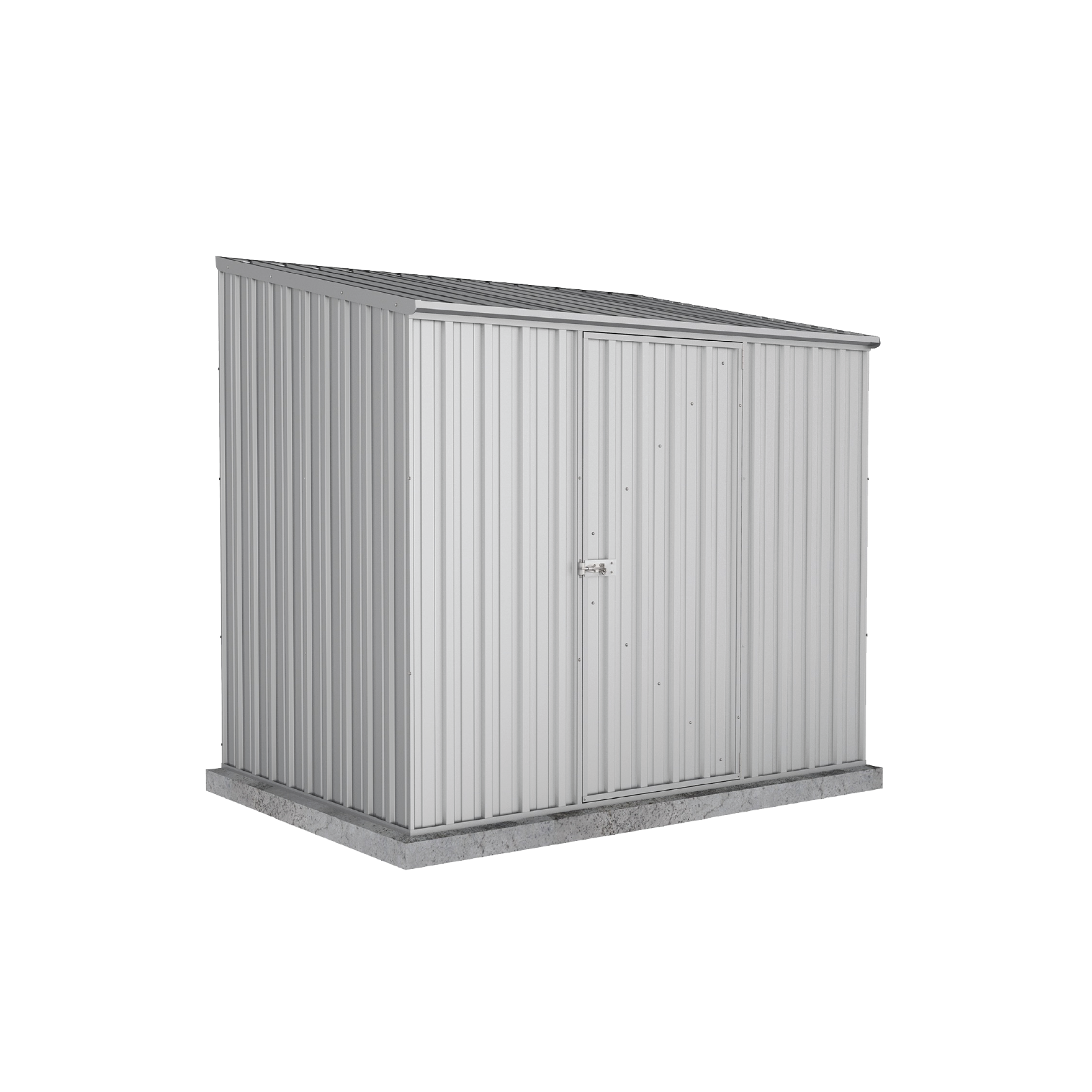 2.26mW x 1.52mD x 2.08mH Garden Shed Economy Single Door Zinc
